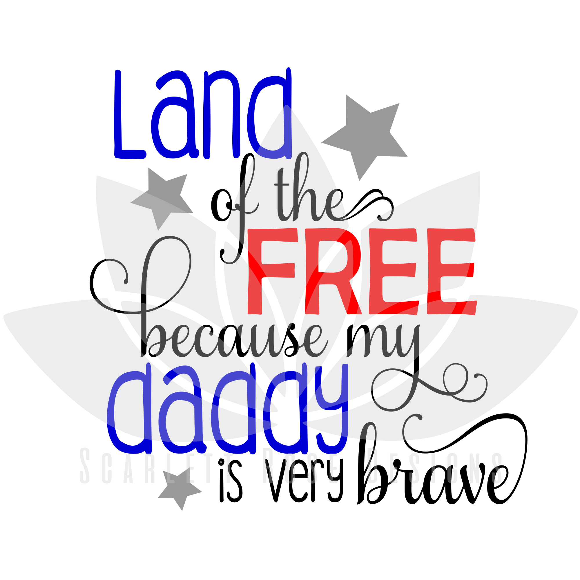 land of the free because of the brave svg file
