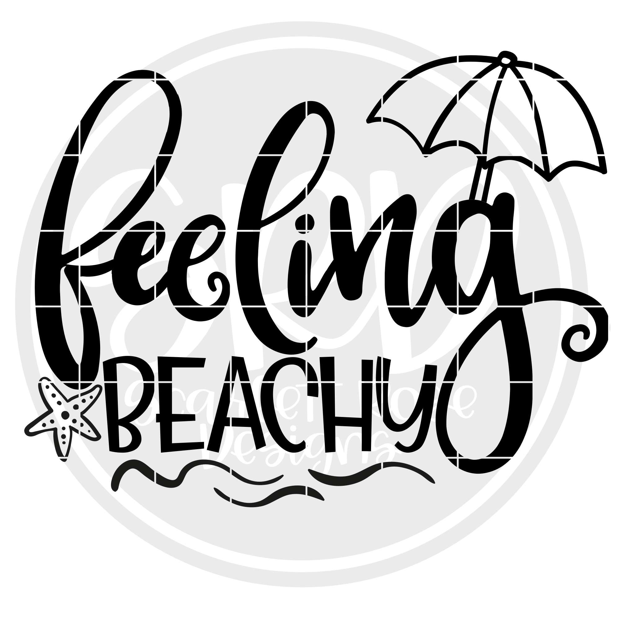 Summer Svg Feeling Beachy Svg Black Scarlett Rose Designs