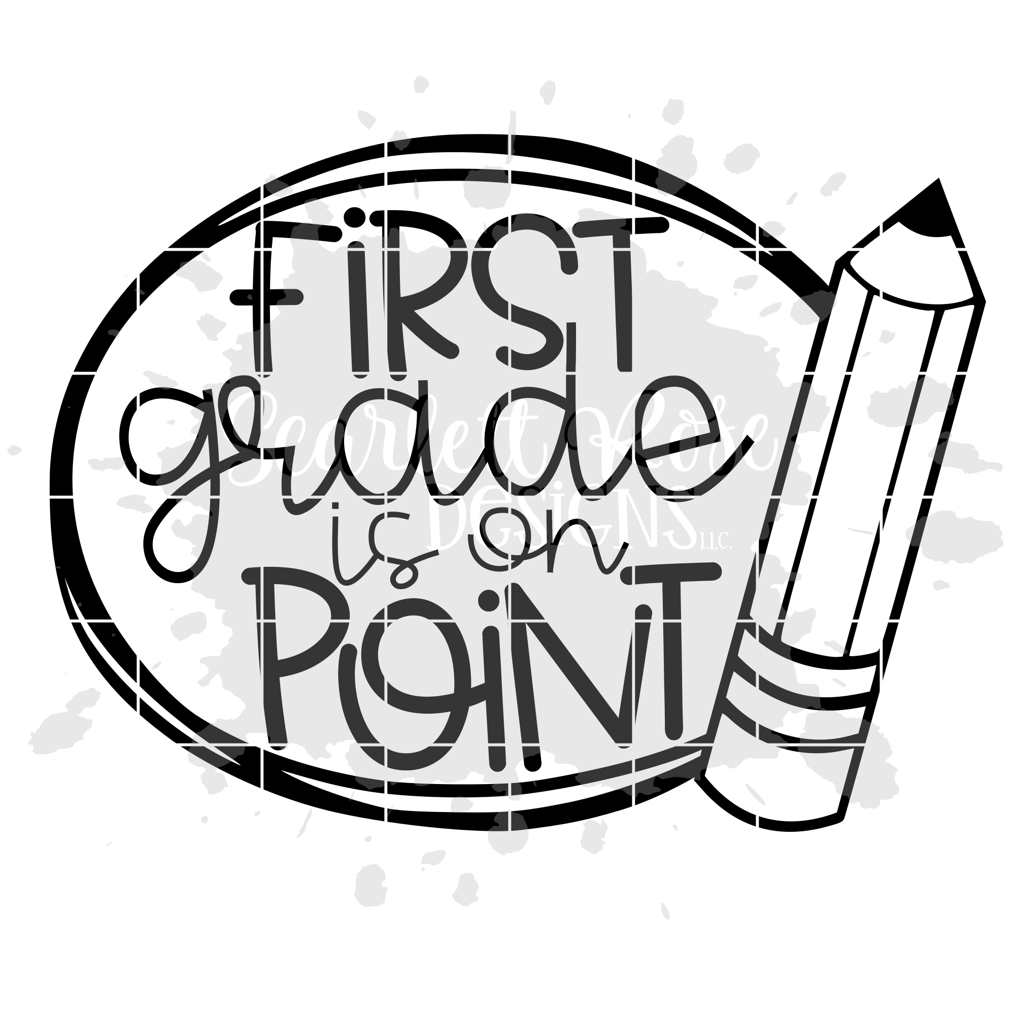 School Svg First Grade Is On Point Svg Cut File Scarlett Rose Designs