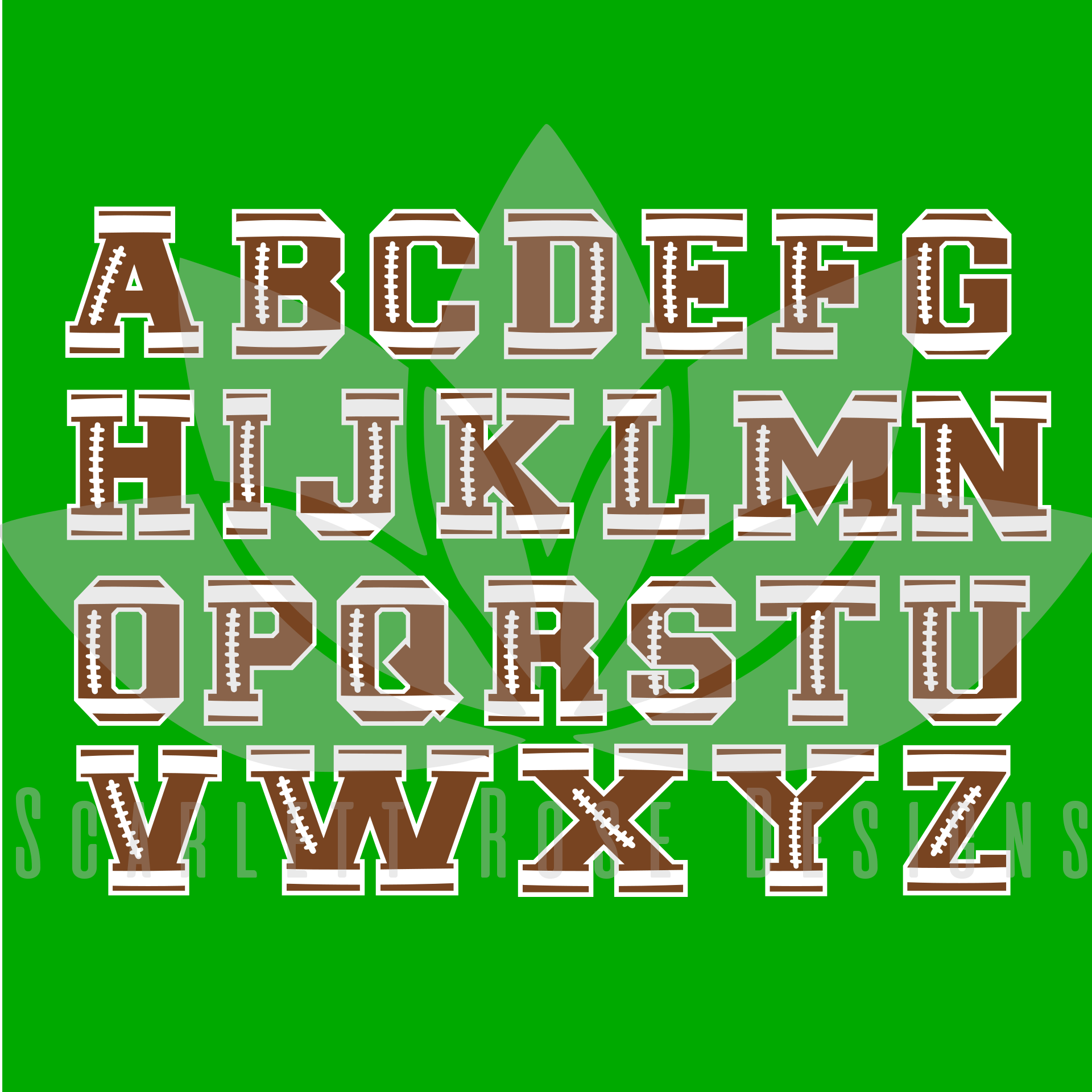 Download Football Font, Letters SVG cut file, Football pattern ...