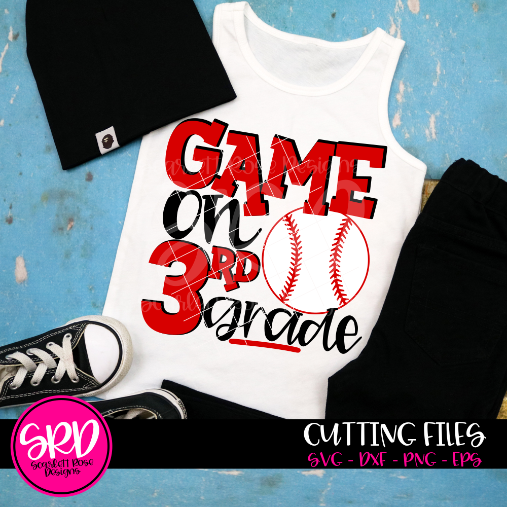 Download School Svg Game On 3rd Grade Svg Baseball Cut File Scarlett Rose Designs