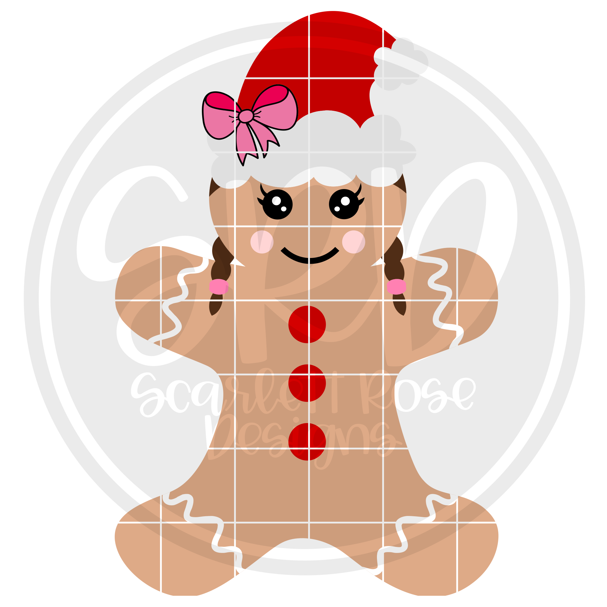 Download Christmas SVG, Gingerbread Girl - Color SVG cut file - Scarlett Rose Designs