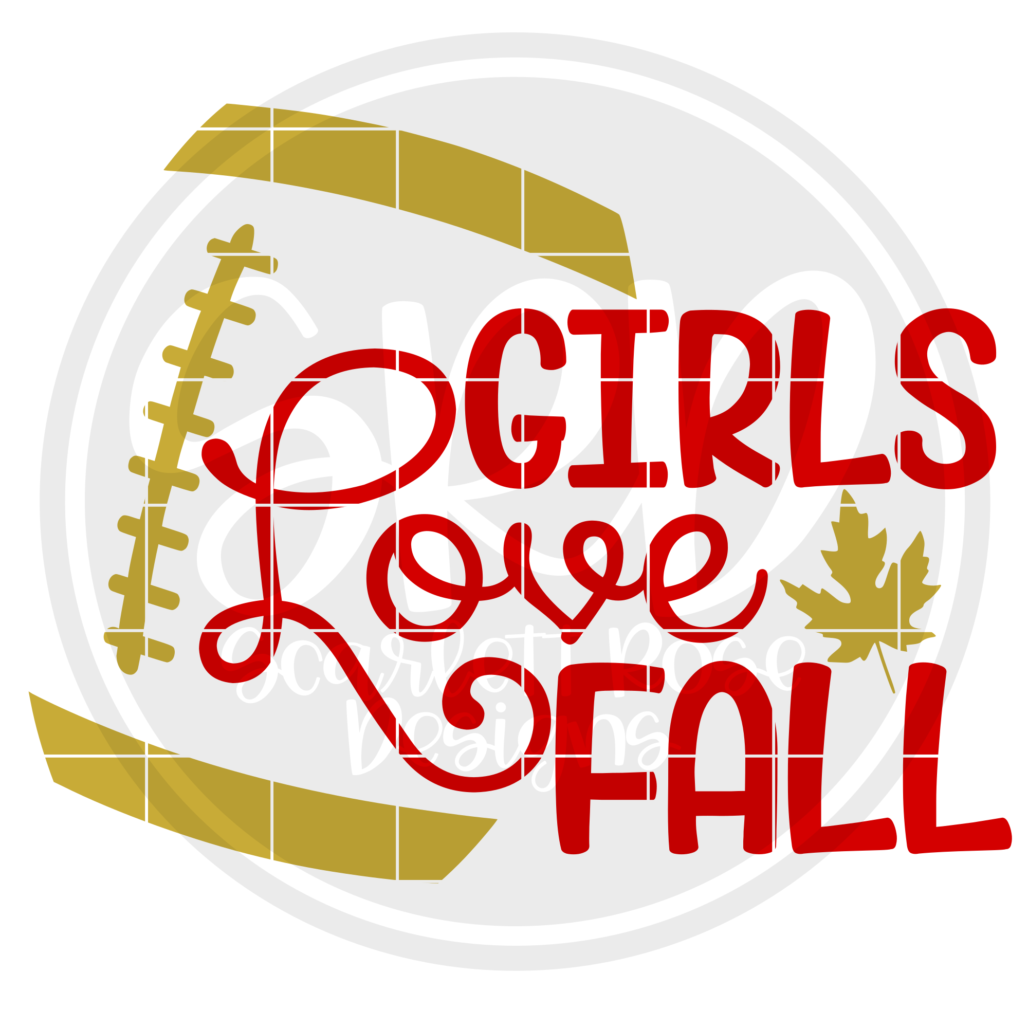 Download Girls Love Fall, Football SVG cut file - Scarlett Rose Designs