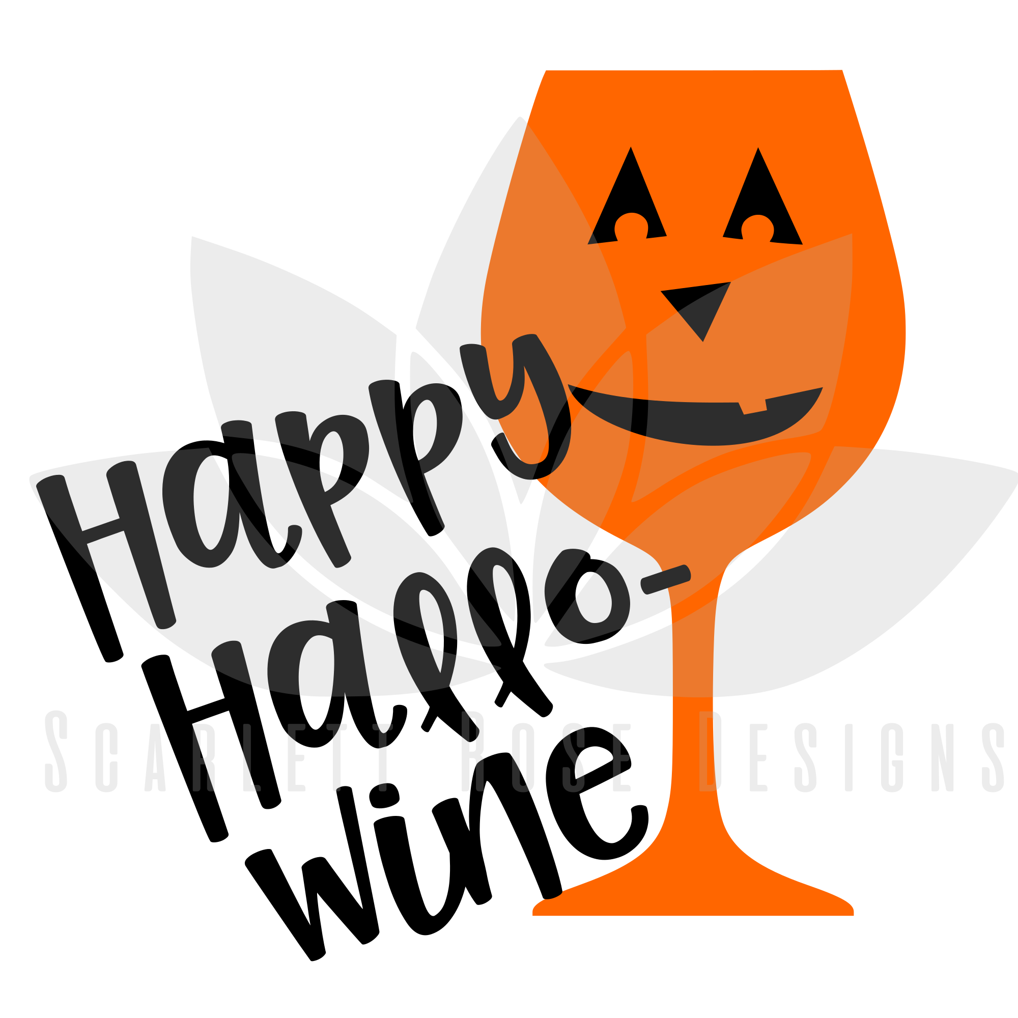 Halloween SVG cut file, Hallo-Wine, Pumpkin Wine Glass SVG ...