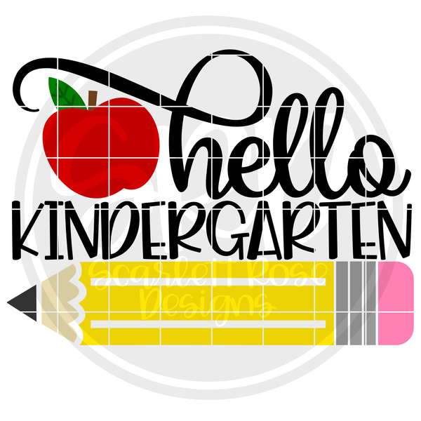 Download School SVG, Hello Kindergarten SVG - Apple Color cut file ...