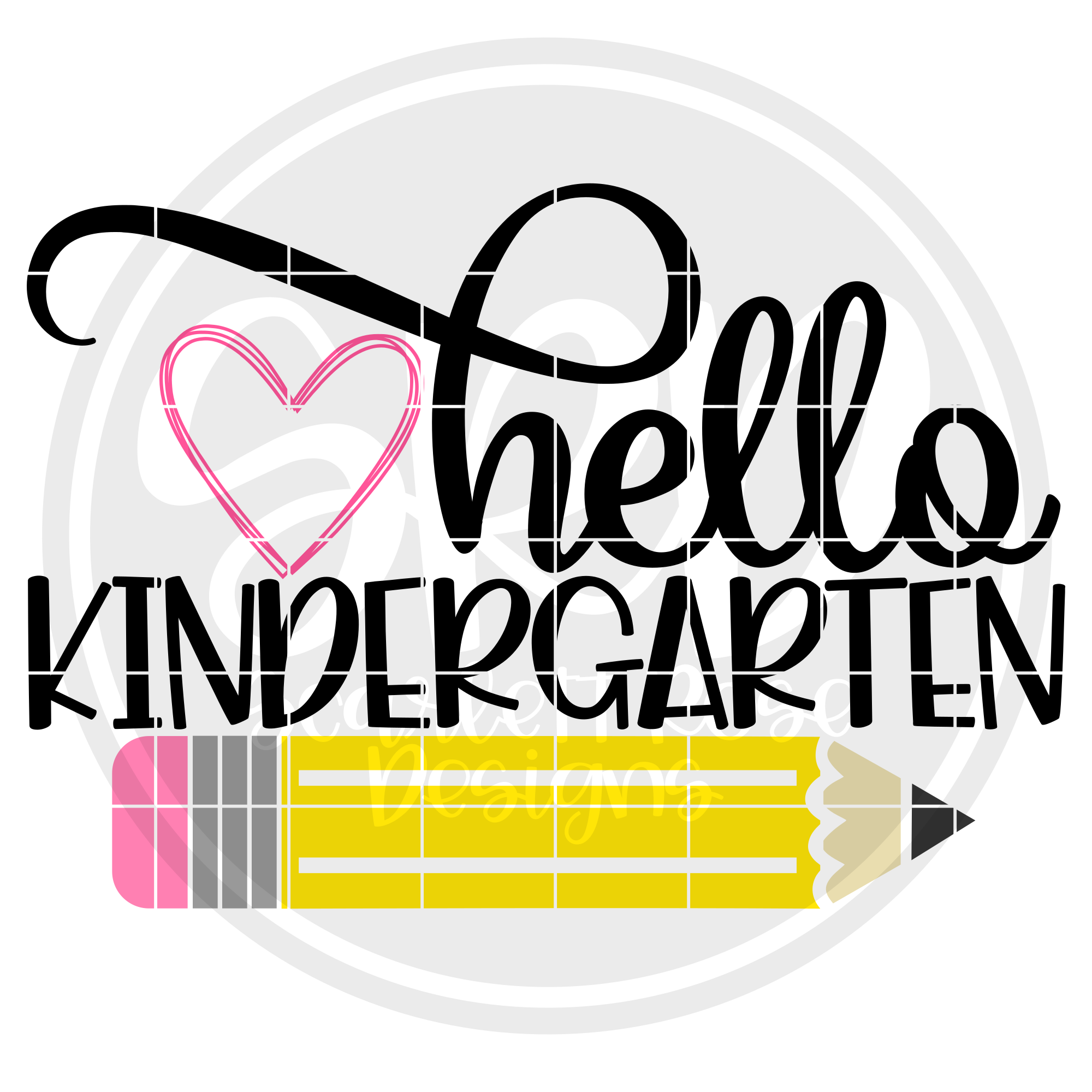 Download School SVG, Hello Kindergarten SVG - Color cut file ...