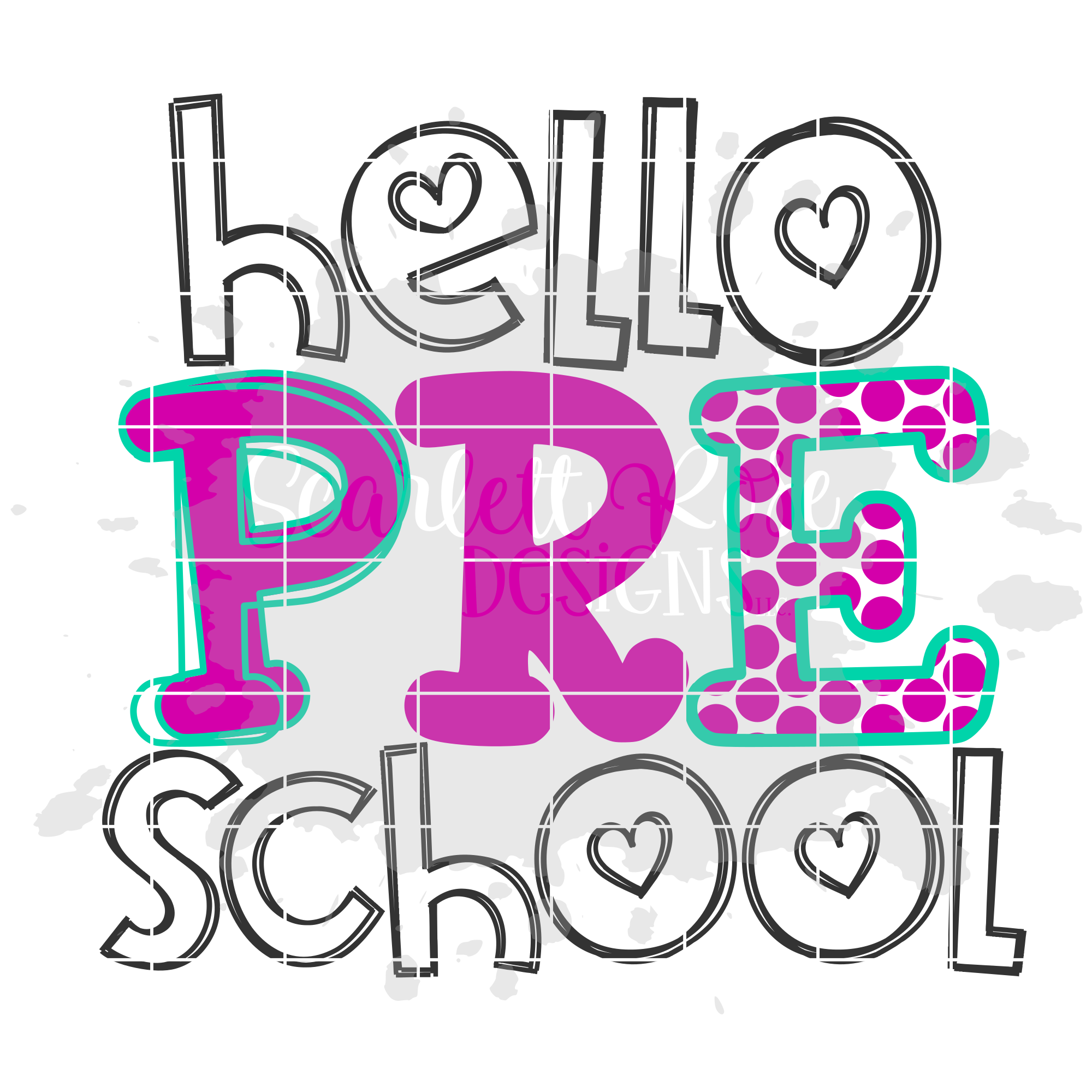 School SVG, Hello Preschool SVG cut file - Scarlett Rose ...