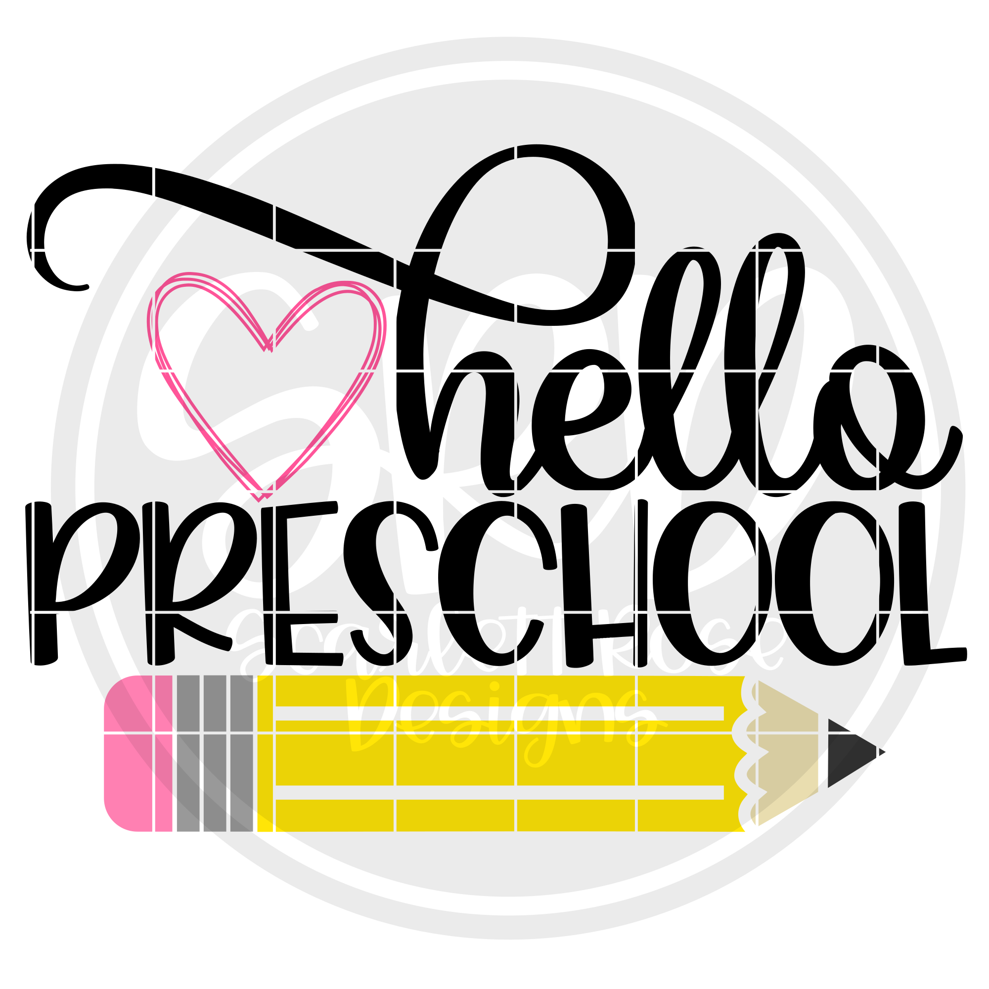 Download School SVG, Hello Preschool SVG - Color cut file ...