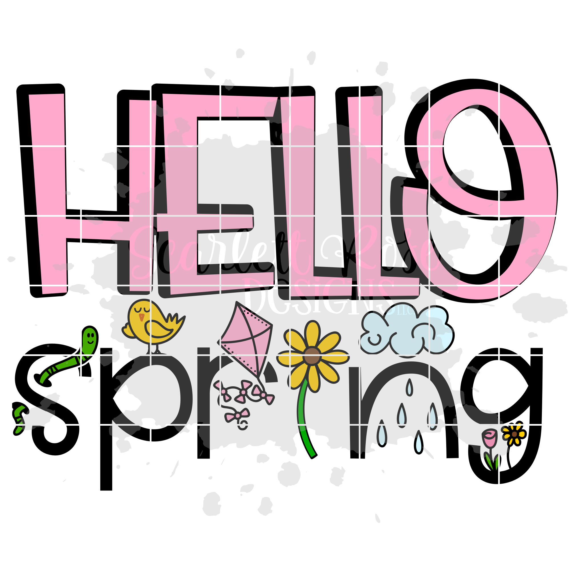 Download Hello Spring SVG cut file - Scarlett Rose Designs