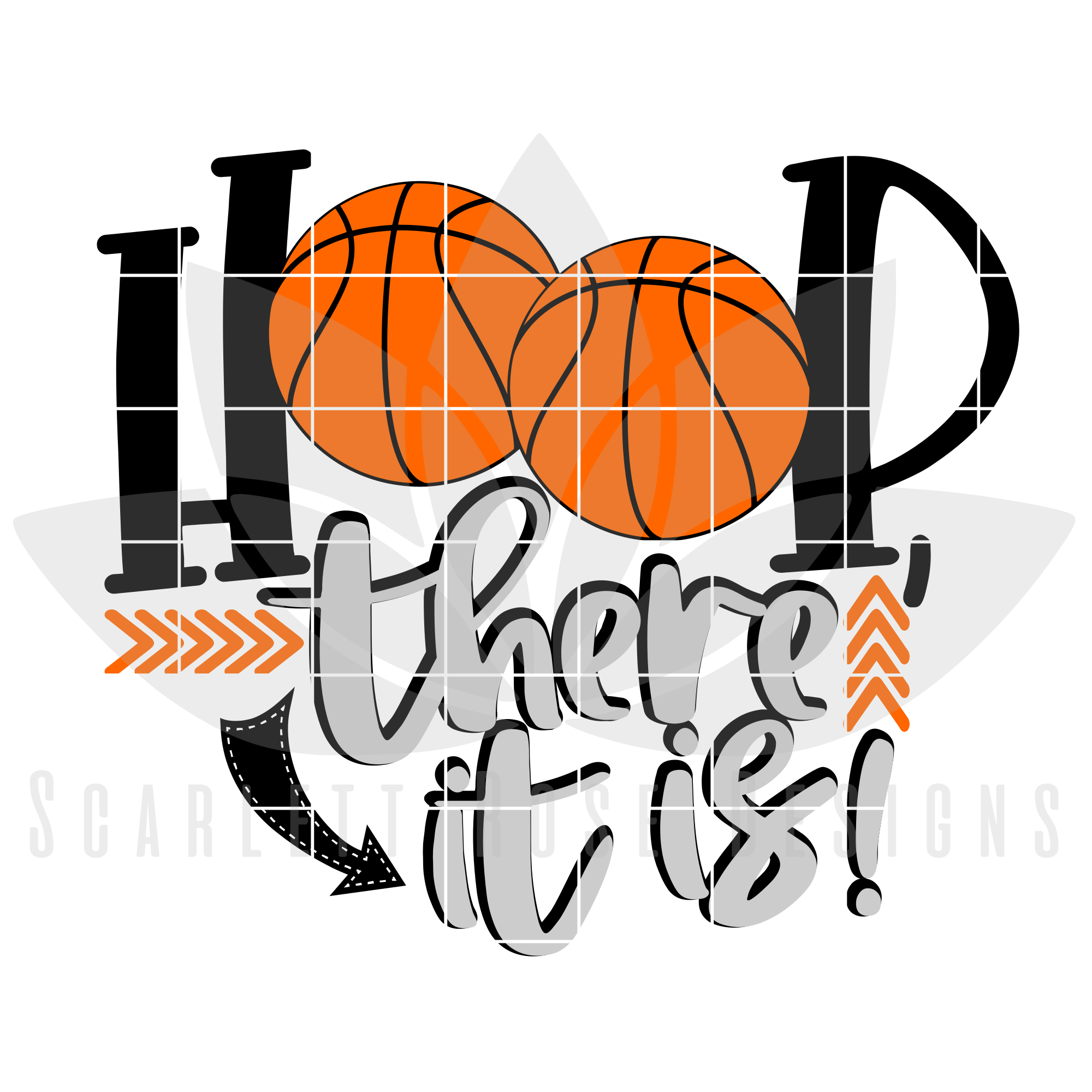 Download Basketball SVG, Hoop There It Is SVG, DXF, PNG Basketball cut file - Scarlett Rose Designs
