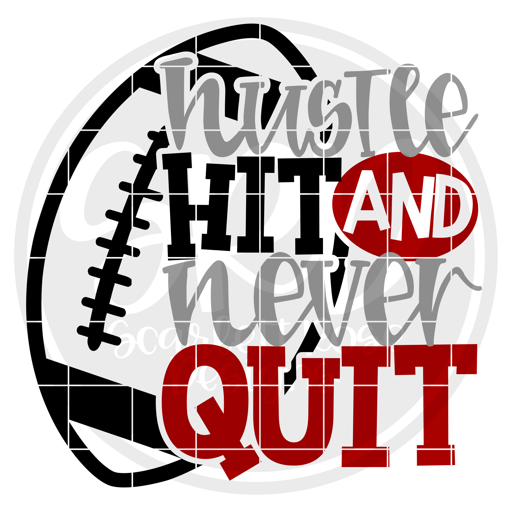 Download Sports Svg Hustle Hit And Never Quit Football Svg Color Cut File Scarlett Rose Designs