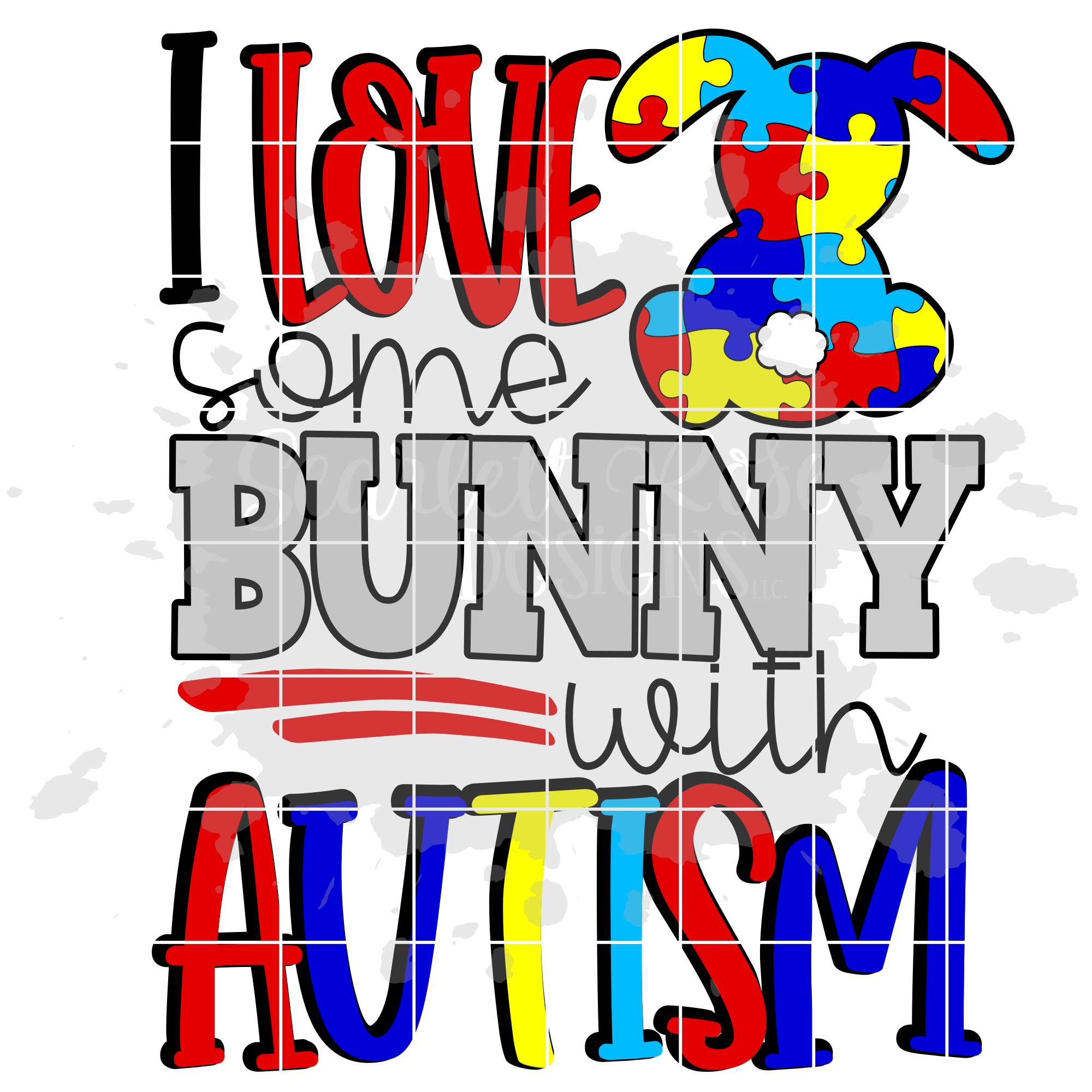 Autism Awareness I Love Some Bunny With Autism Svg Scarlett Rose Designs