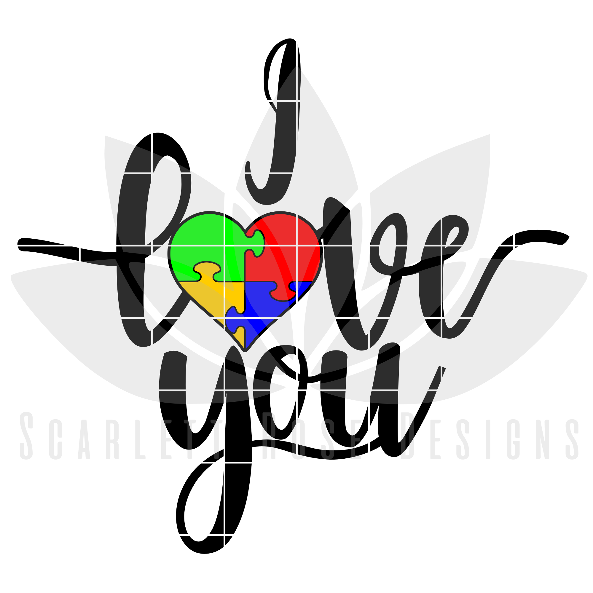 Download I Love You, Autism Mom, Dad, Autism SVG - Scarlett Rose Designs