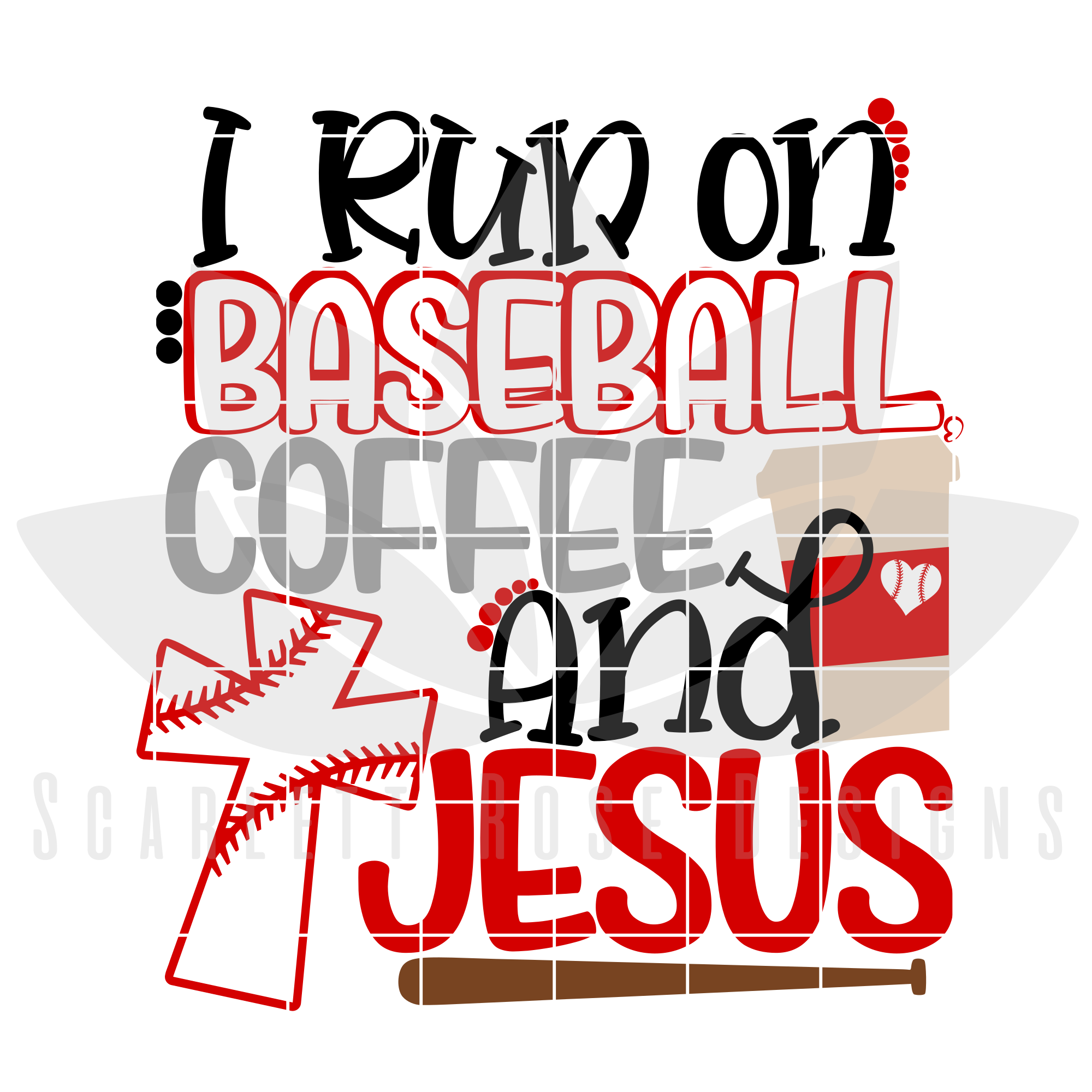 Download Sports, I Run On Baseball, Coffee and Jesus SVG, Baseball ...