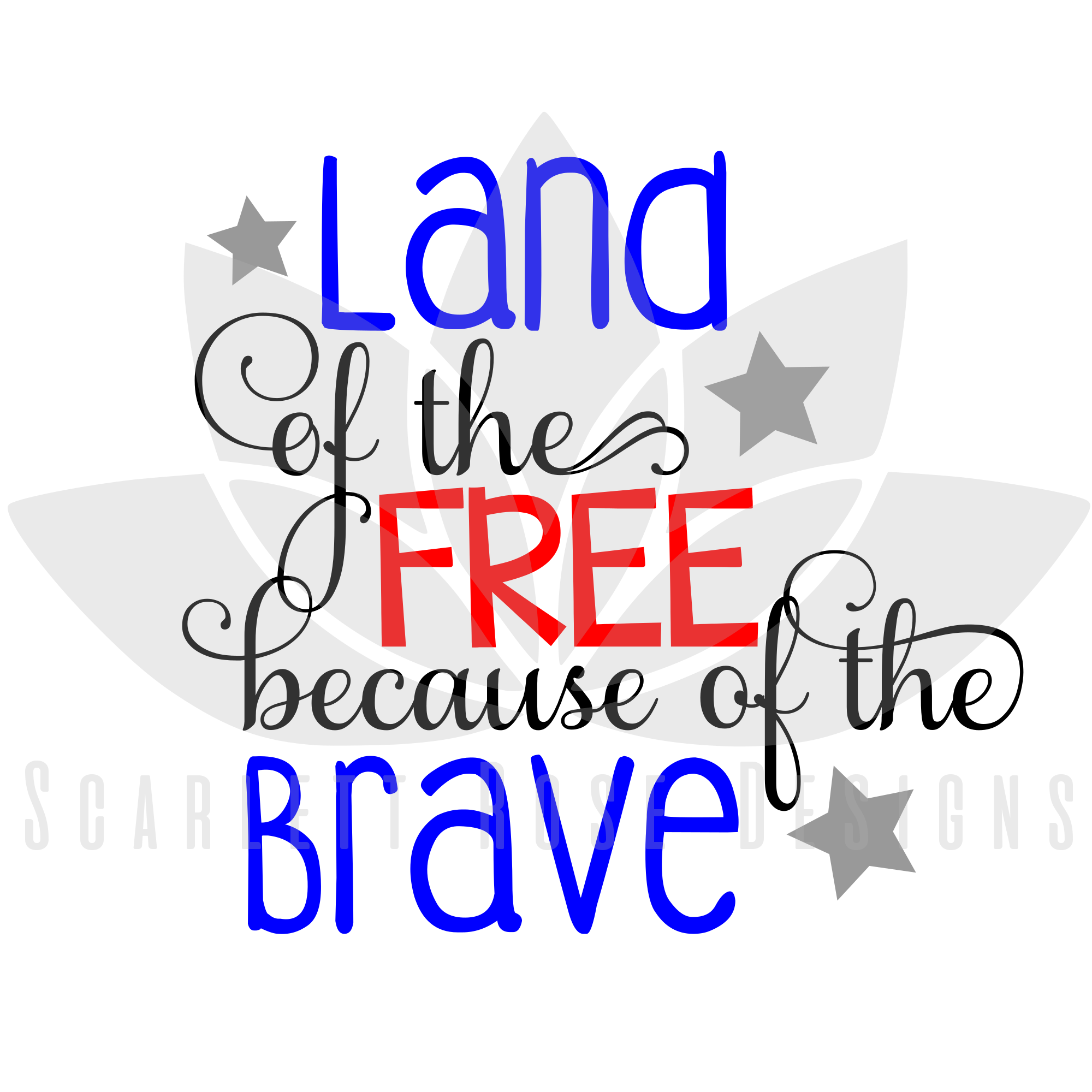 Download Fourth of July SVG cut file, Land of the Free because of ...