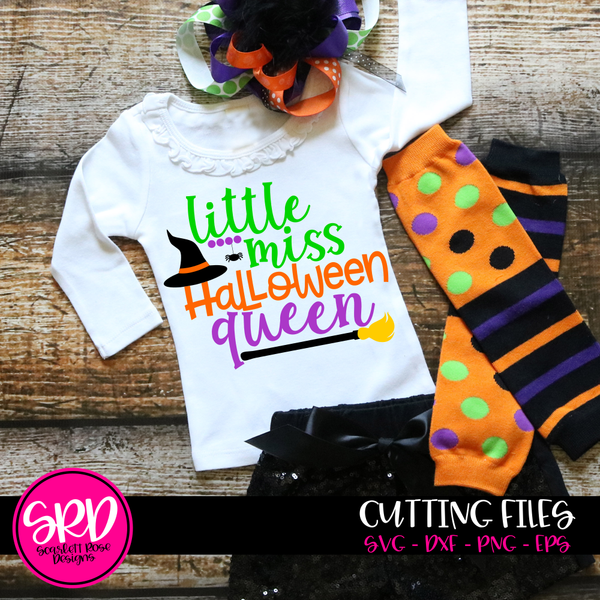 Download Halloween SVG cut file, Little Miss Halloween Queen SVG ...