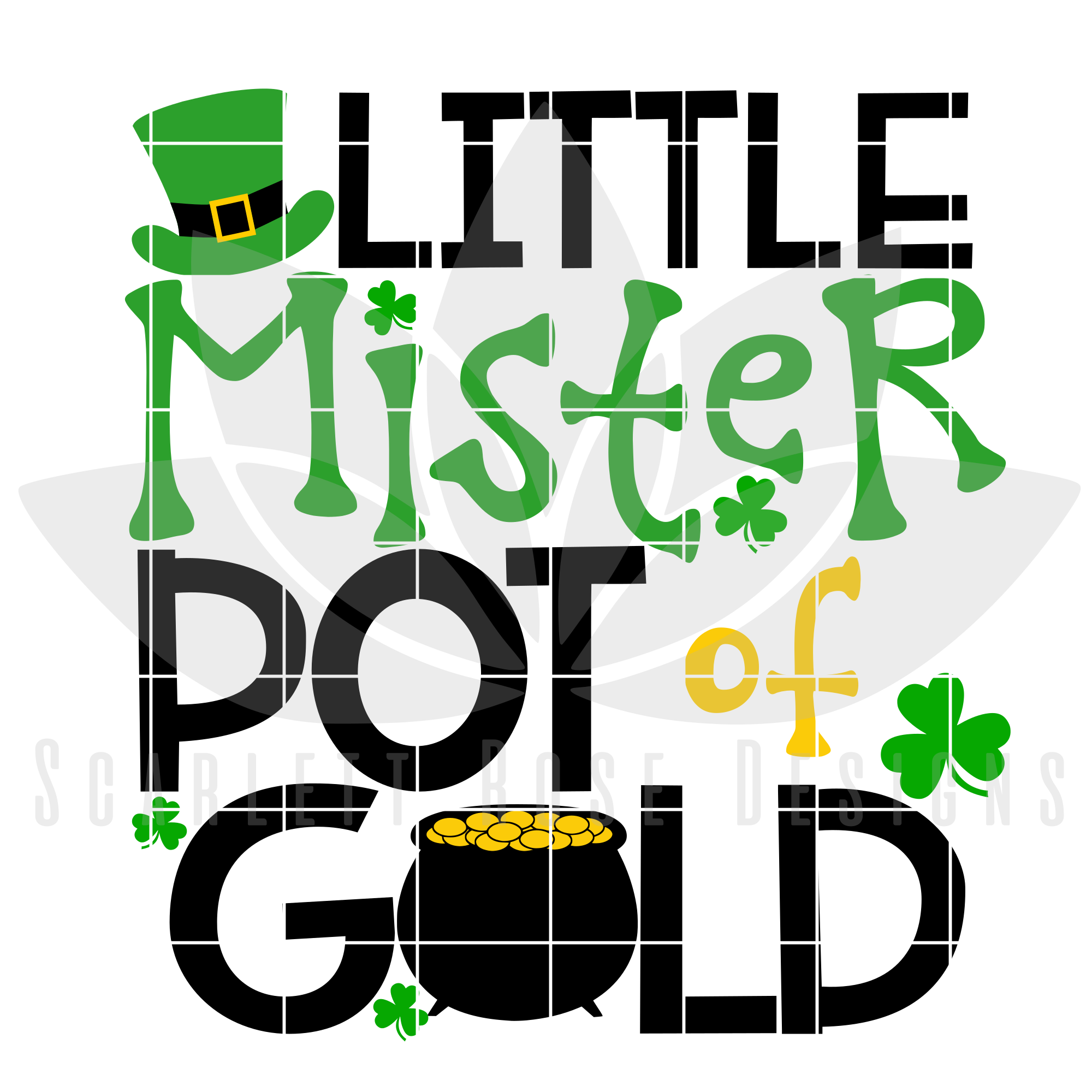 Download St Patrick S Day Svg Dxf Little Mister Pot Of Gold Scarlett Rose Designs