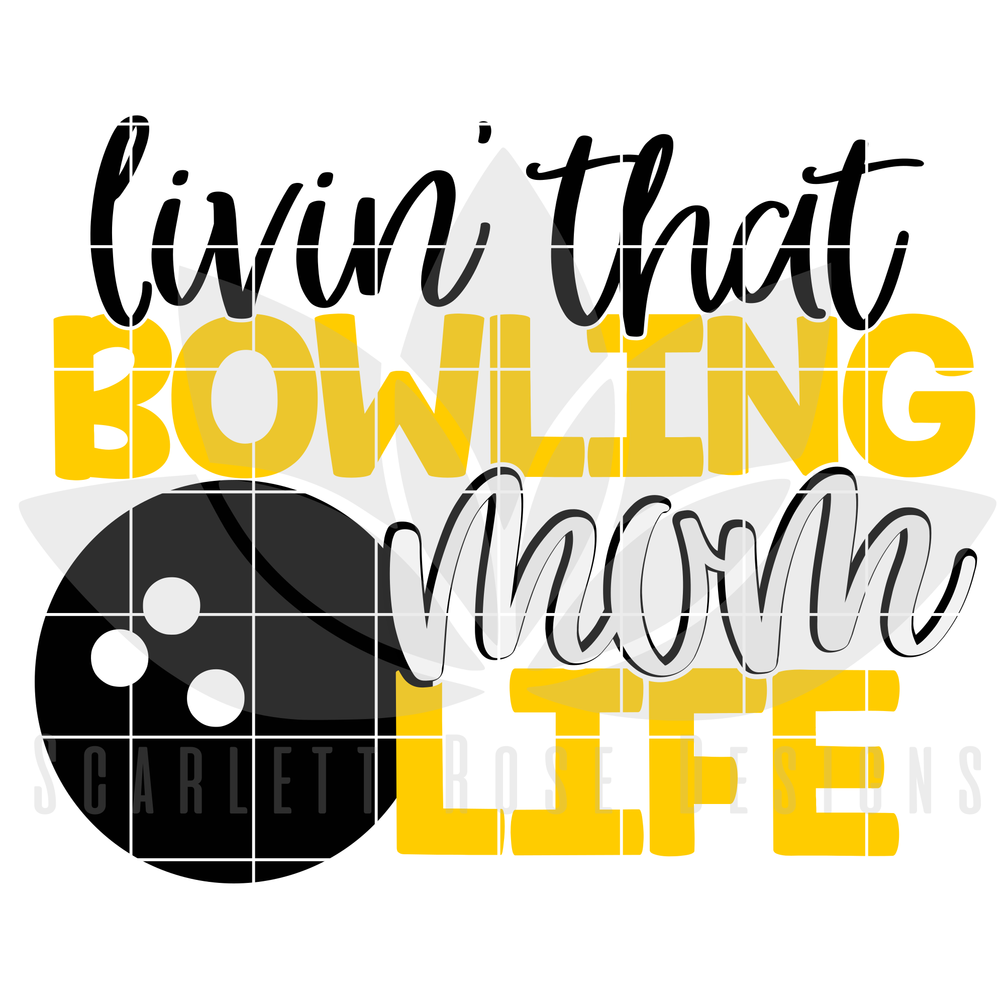 Sports Svg Bowling Dad Mom Svg Set Cut File Scarlett Rose Designs