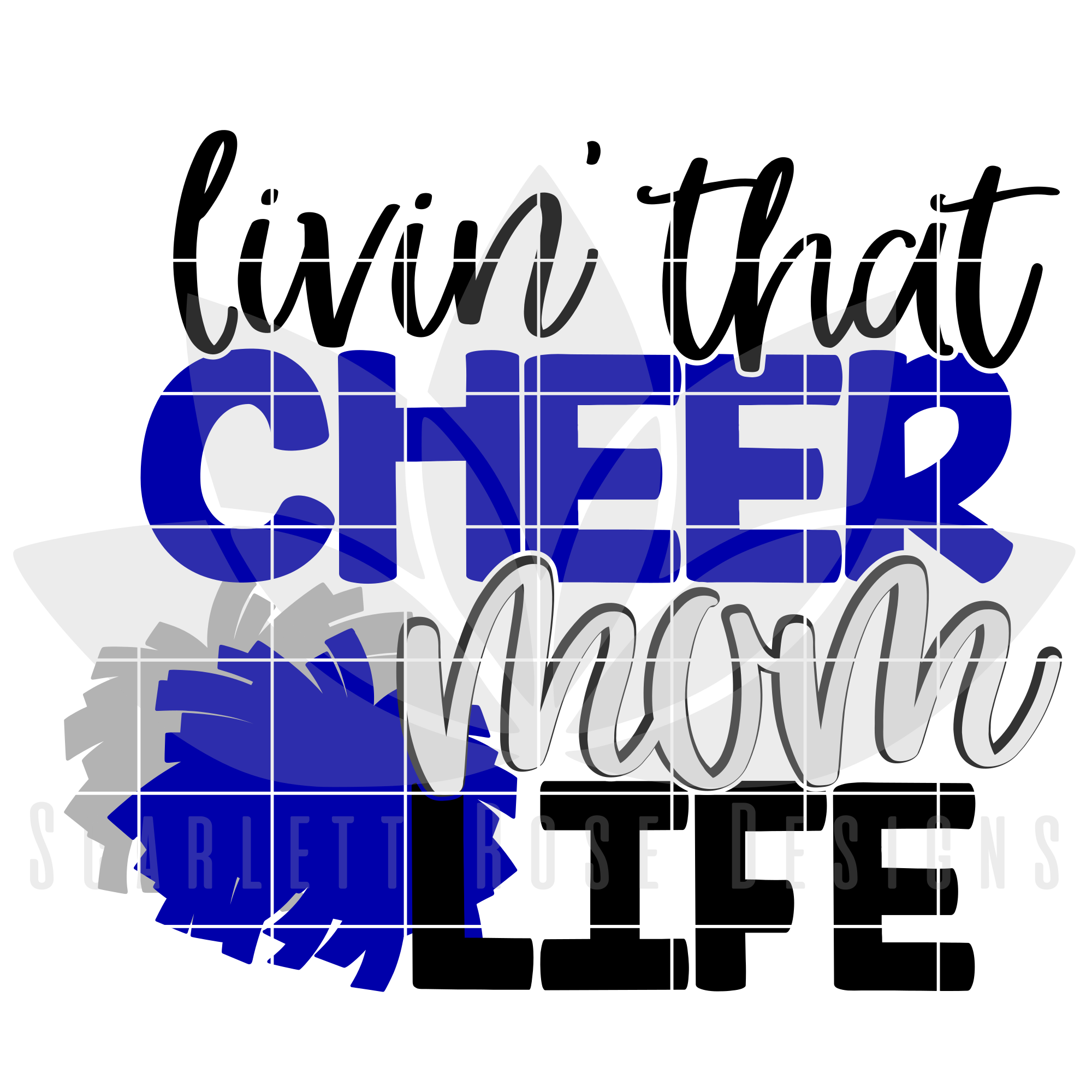 Download Cheer Mom SVG, Livin' That Cheer Mom Life SVG cut file - Scarlett Rose Designs