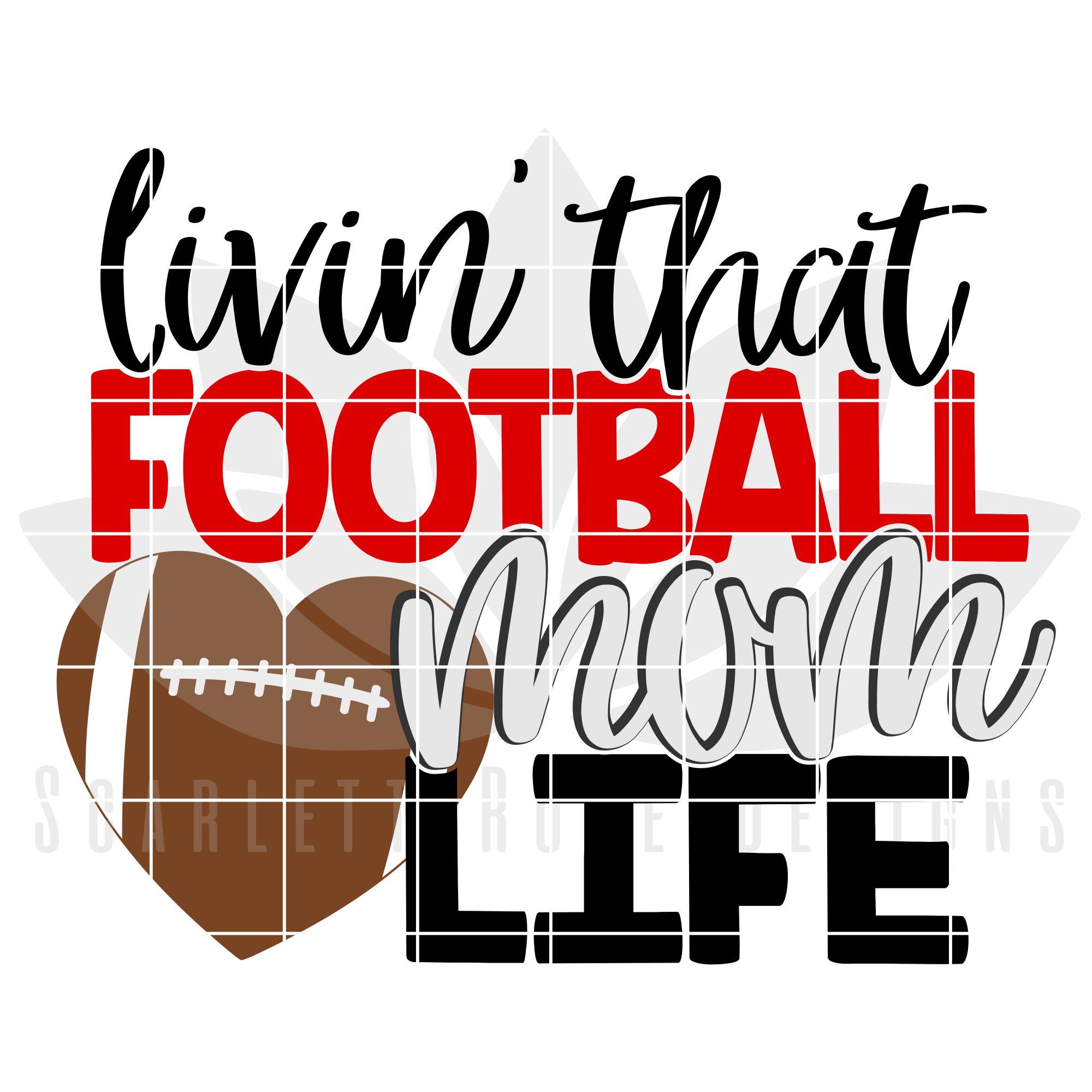 Download Football Mom SVG, Livin that Football Mom Life SVG cut ...