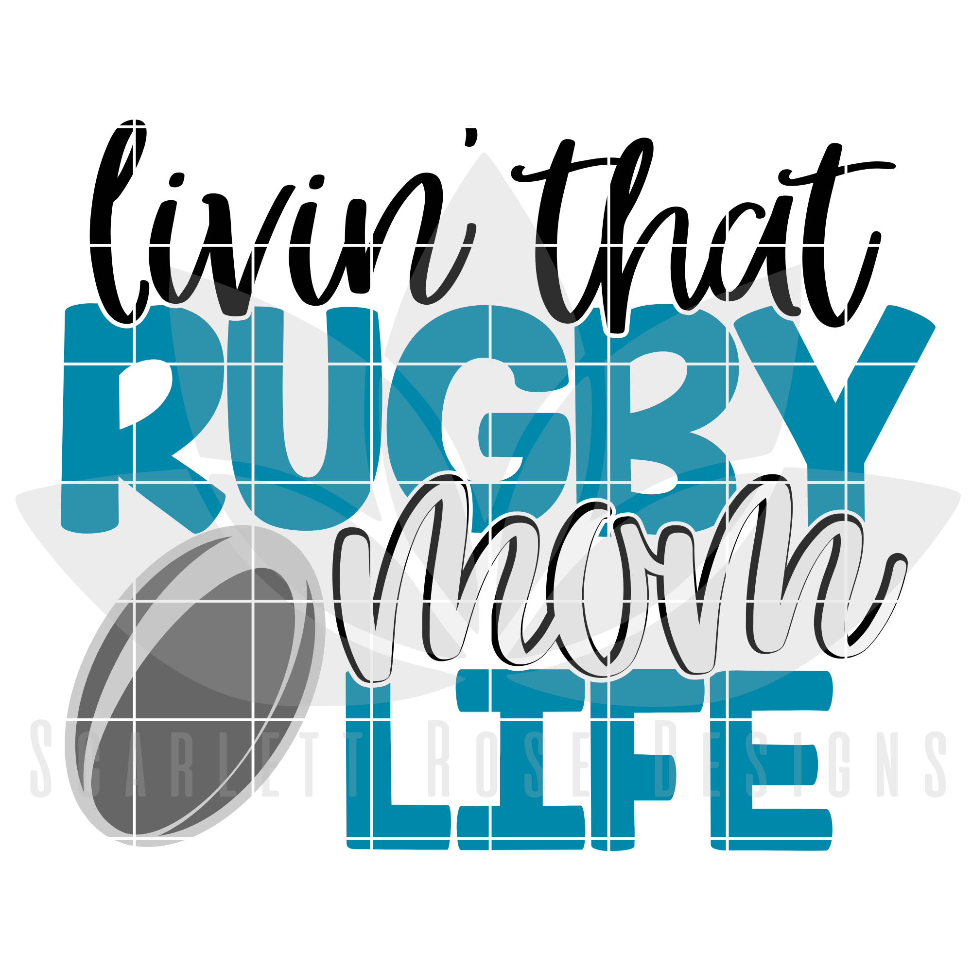 Download Sports SVG, Livin' that Rugby Mom Life SVG cut file ...