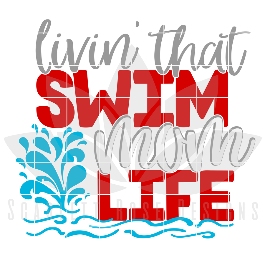Swim Mom SVG cut file, Loud and Proud Swim Mom SVG - Scarlett Rose Designs