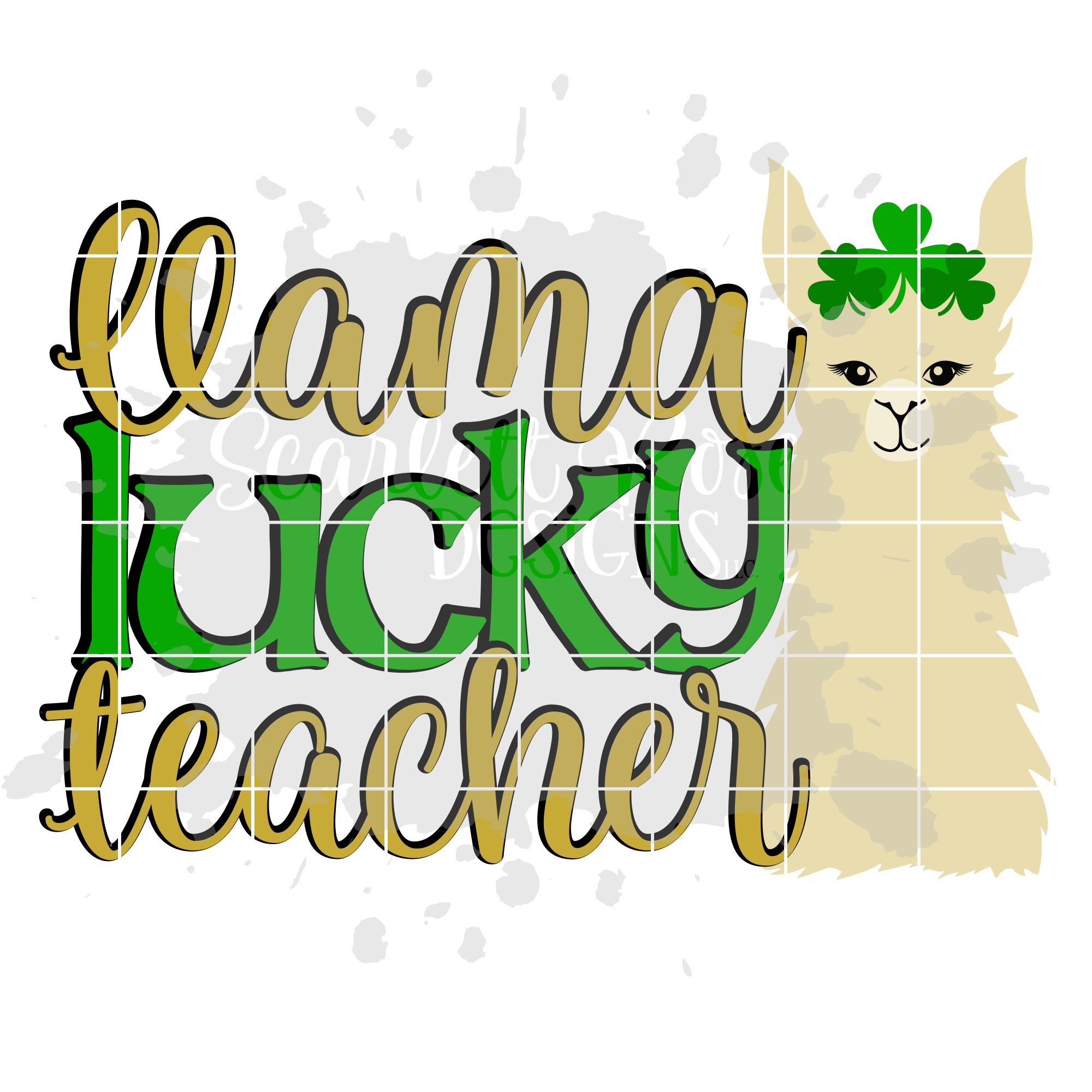 Download Llama Lucky Teacher SVG cut file - Scarlett Rose Designs
