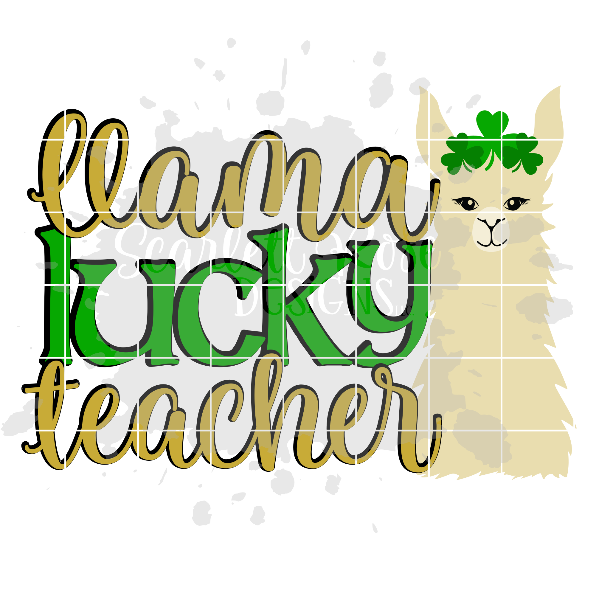 Download Llama Lucky Teacher Svg Cut File Scarlett Rose Designs