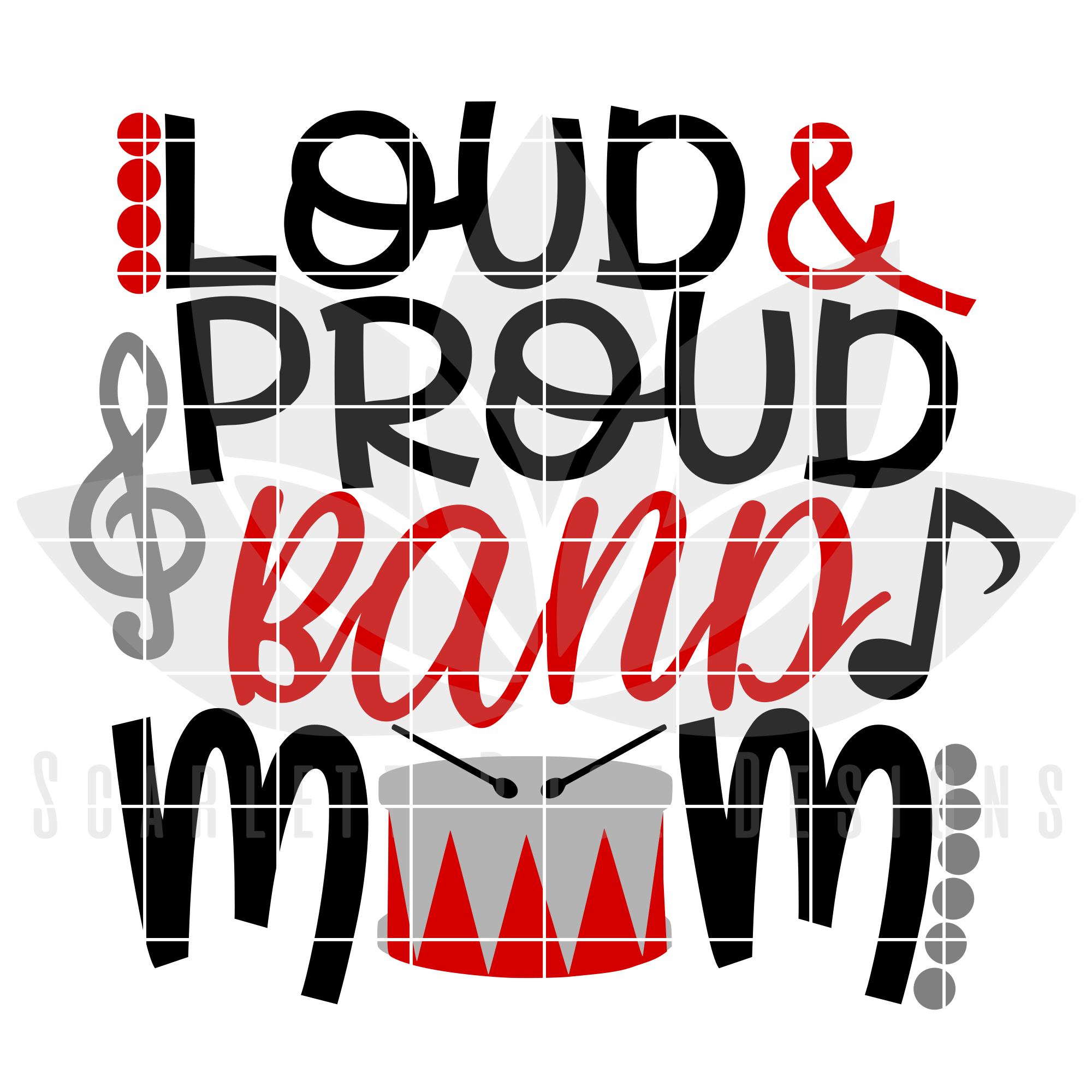 Download Music Band Mom SVG, Loud and Proud Band Mom cut file ...