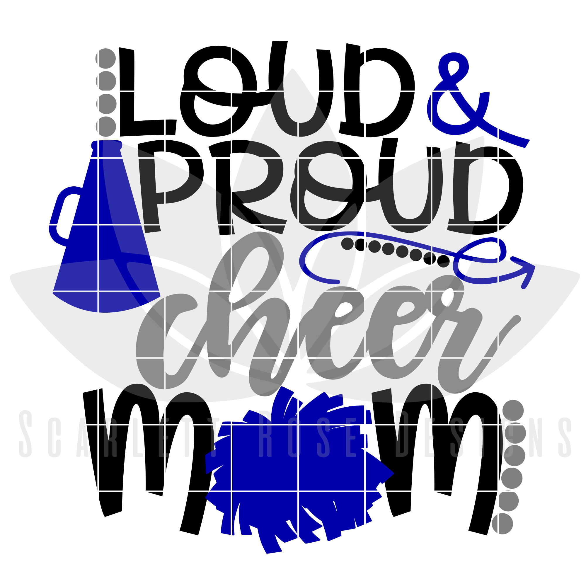 Download Cheer Mom SVG, Loud and Proud Cheer Mom cut file - Scarlett Rose Designs