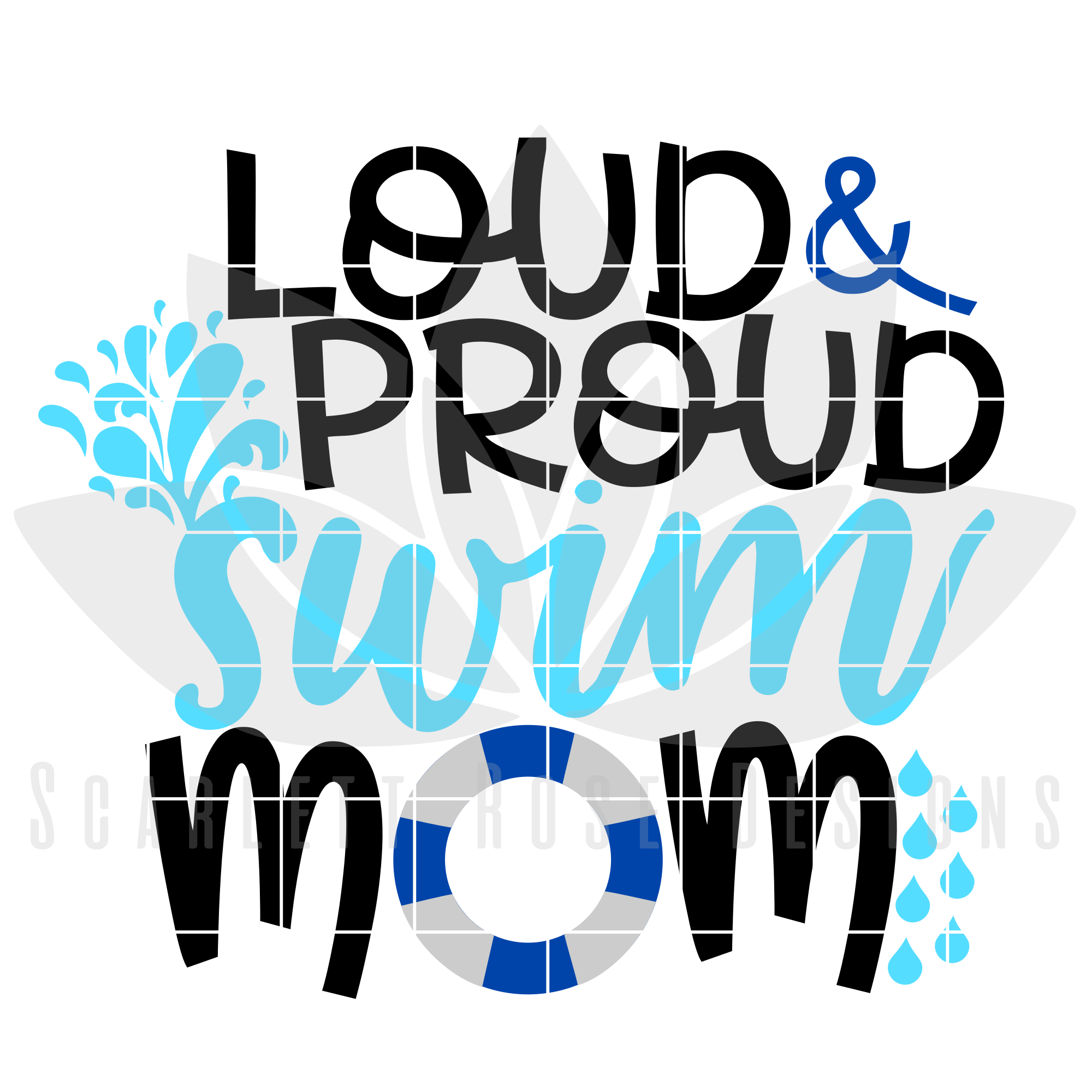 Download Swim Mom SVG cut file, Loud and Proud Swim Mom SVG ...