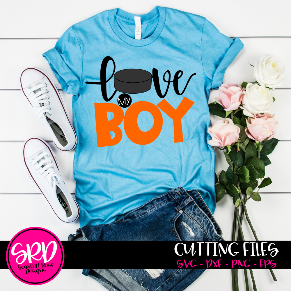 Download Love My Boy - Hockey SVG cut file - Scarlett Rose Designs