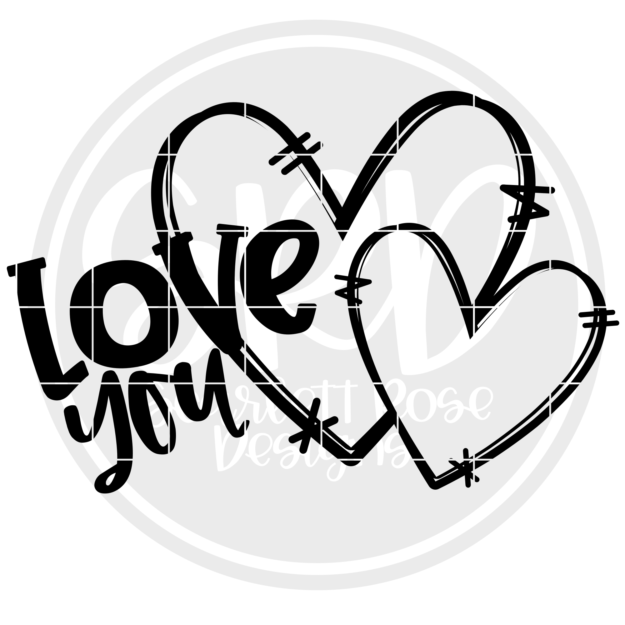 Valentine's Day SVG, Love You SVG - Black - Scarlett Rose ...