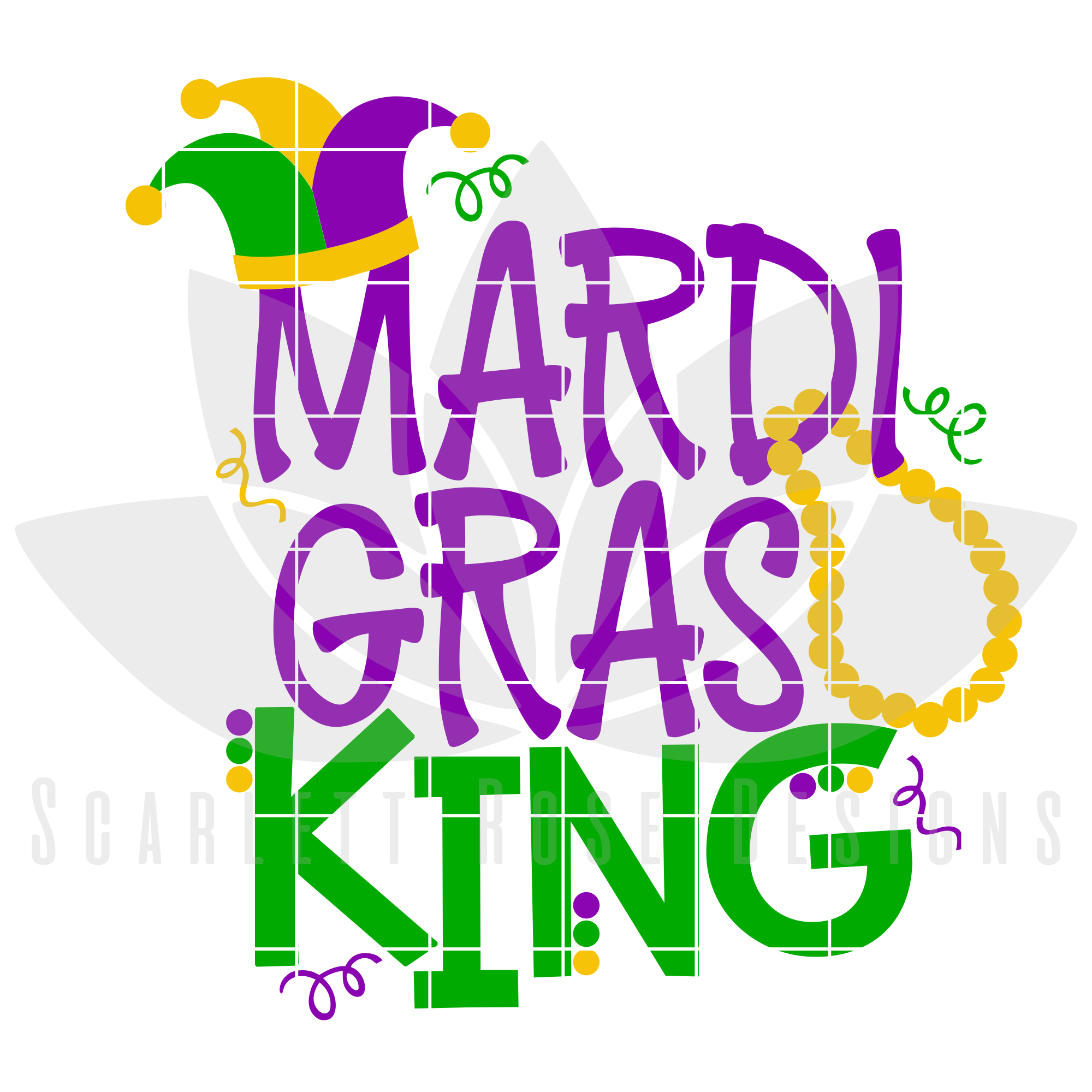 Download Mardi Gras Svg Dxf Mardi Gras King Cut File Scarlett Rose Designs