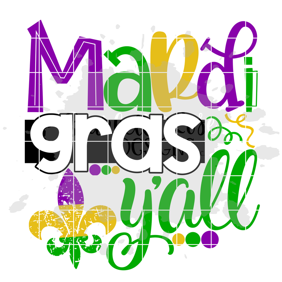 Mardi Gras SVG Designs -Scarlett Rose Designs