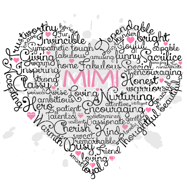 Download Mother's Day Grandmother SVG cut file, Best Mimi Heart ...