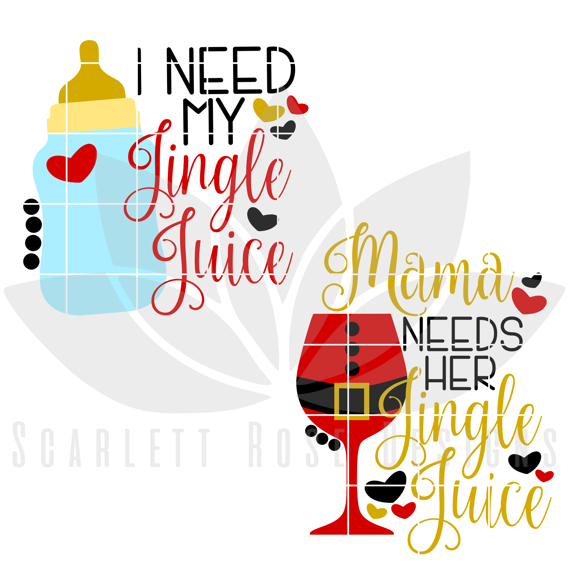 Download Christmas SVG, DXF Mommy and Me, I Need My Jingle Juice, Mama Needs Her Jingle Juice cut file ...