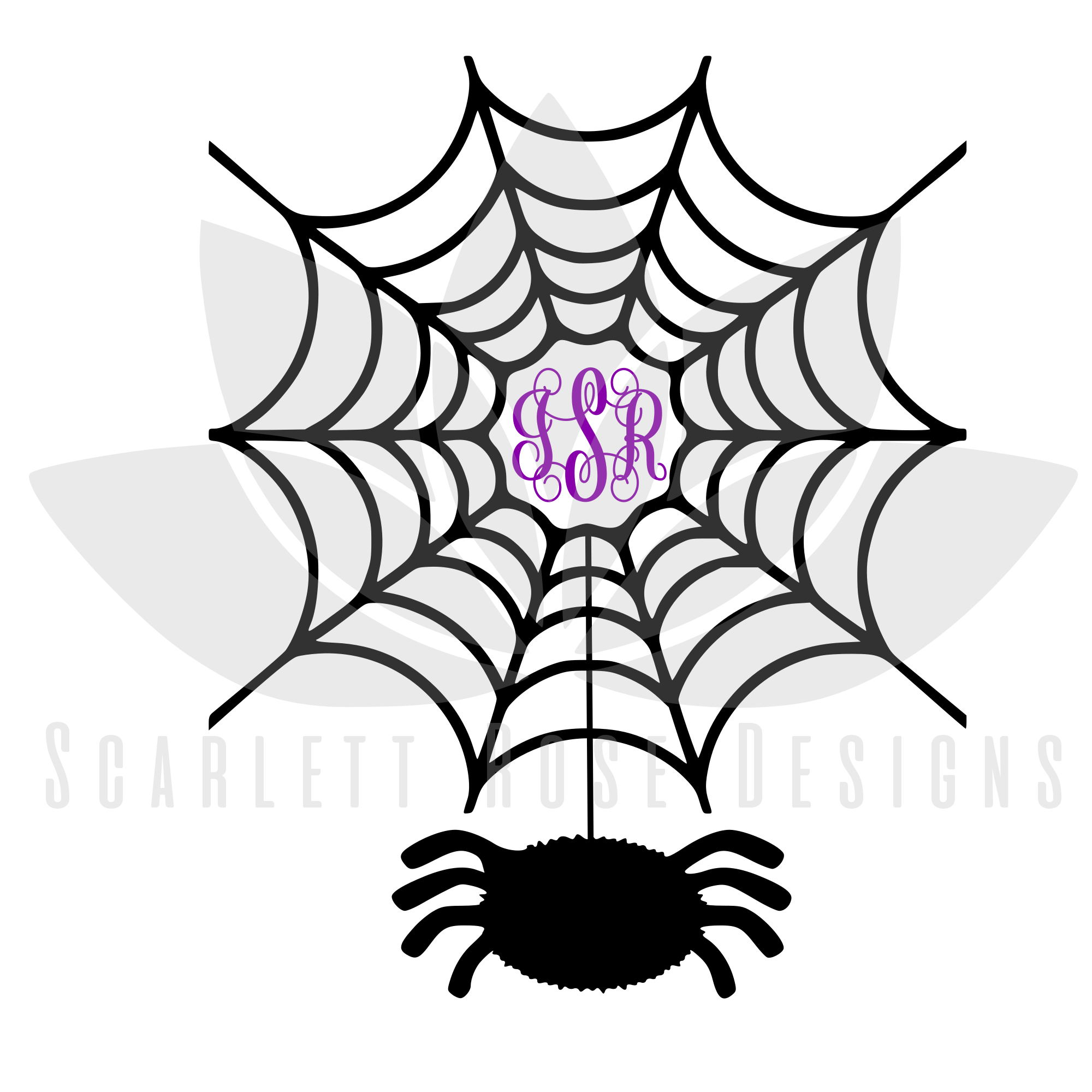 Download Halloween Monogram Frame Svg Cut File Pumpkin Spider Frankenstein Witch Svg Scarlett Rose Designs