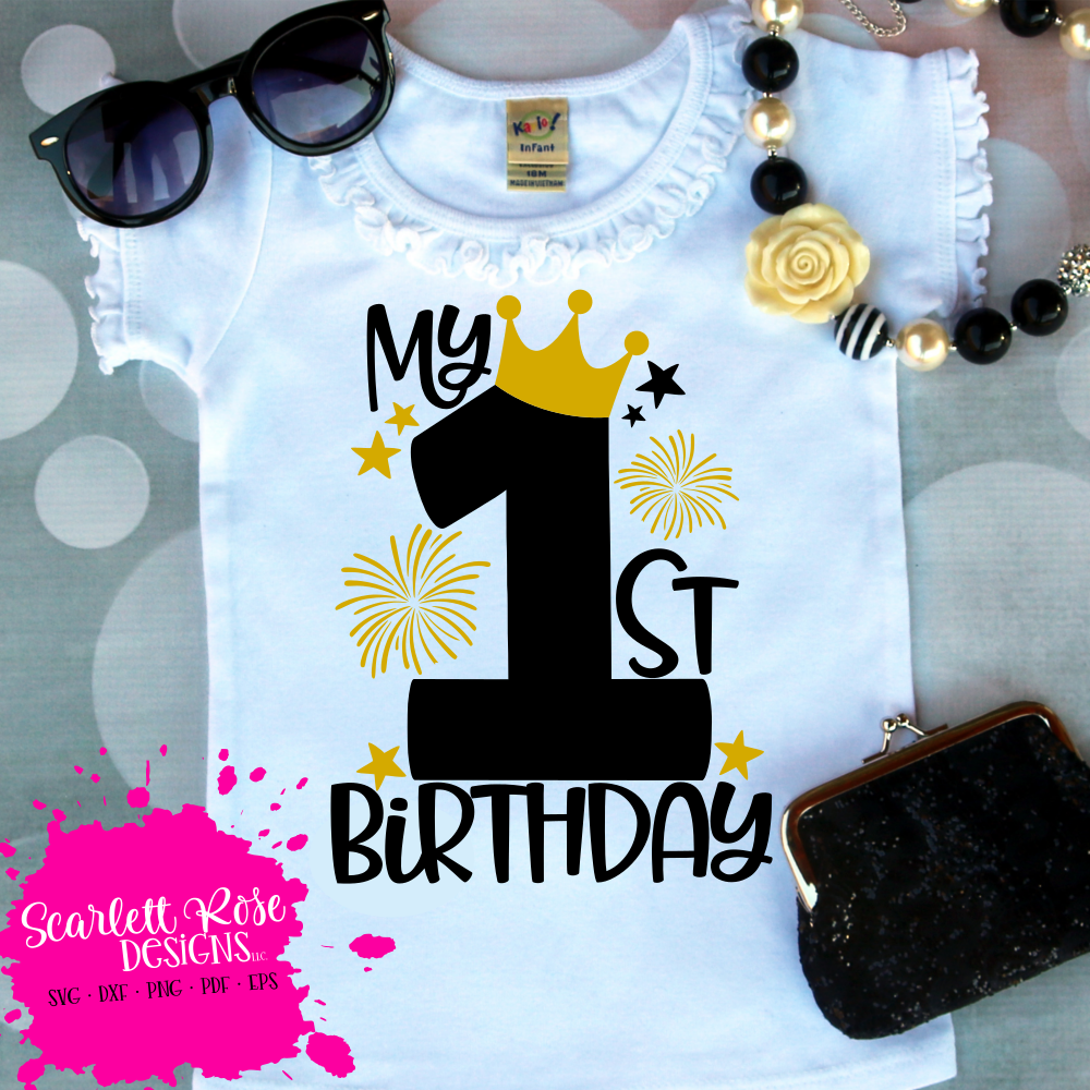 Download My 1st Birthday Girl Birthday Svg Cut File Scarlett Rose Designs