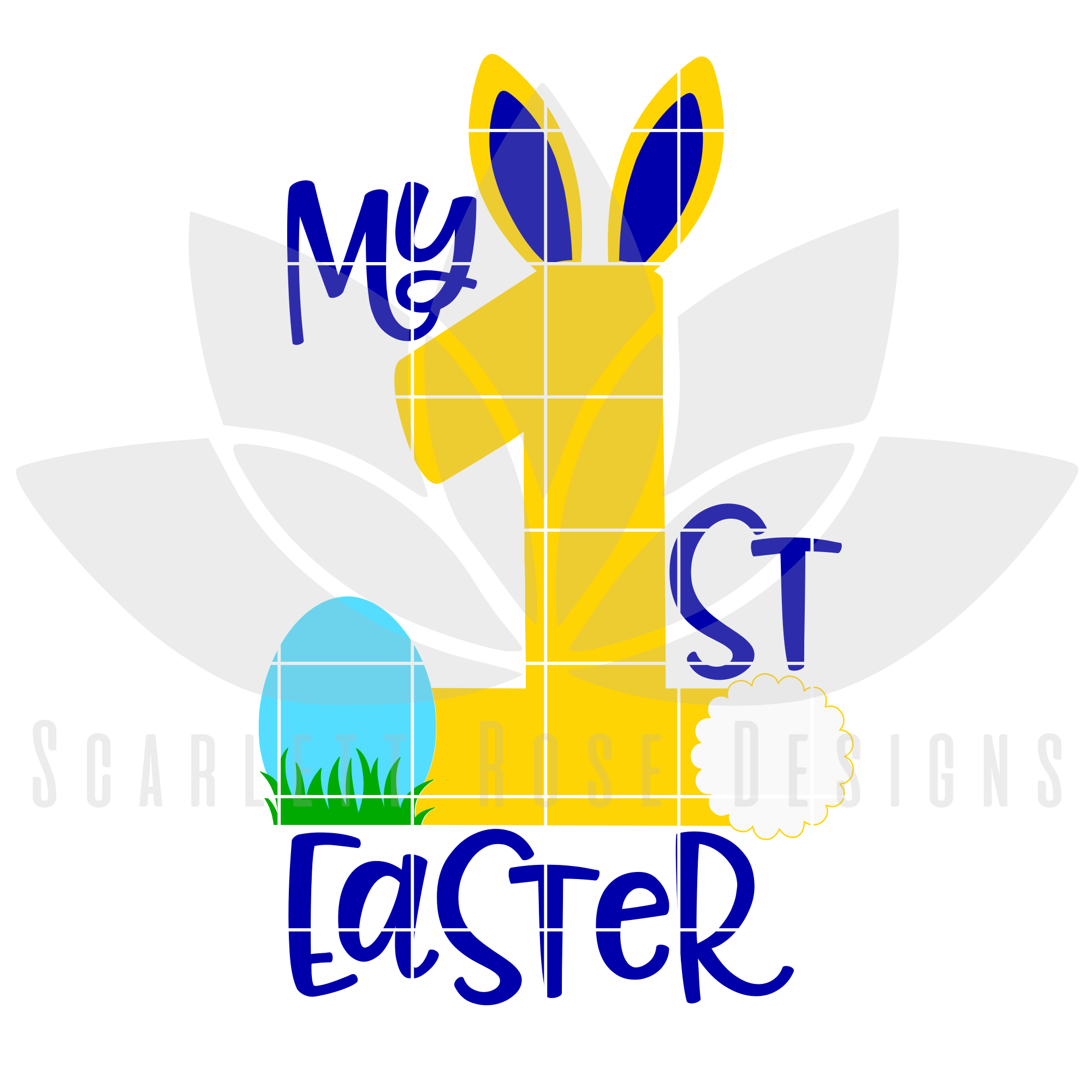 My First Easter, Easter Bunny SVG, DXF cut file - Scarlett Rose Designs