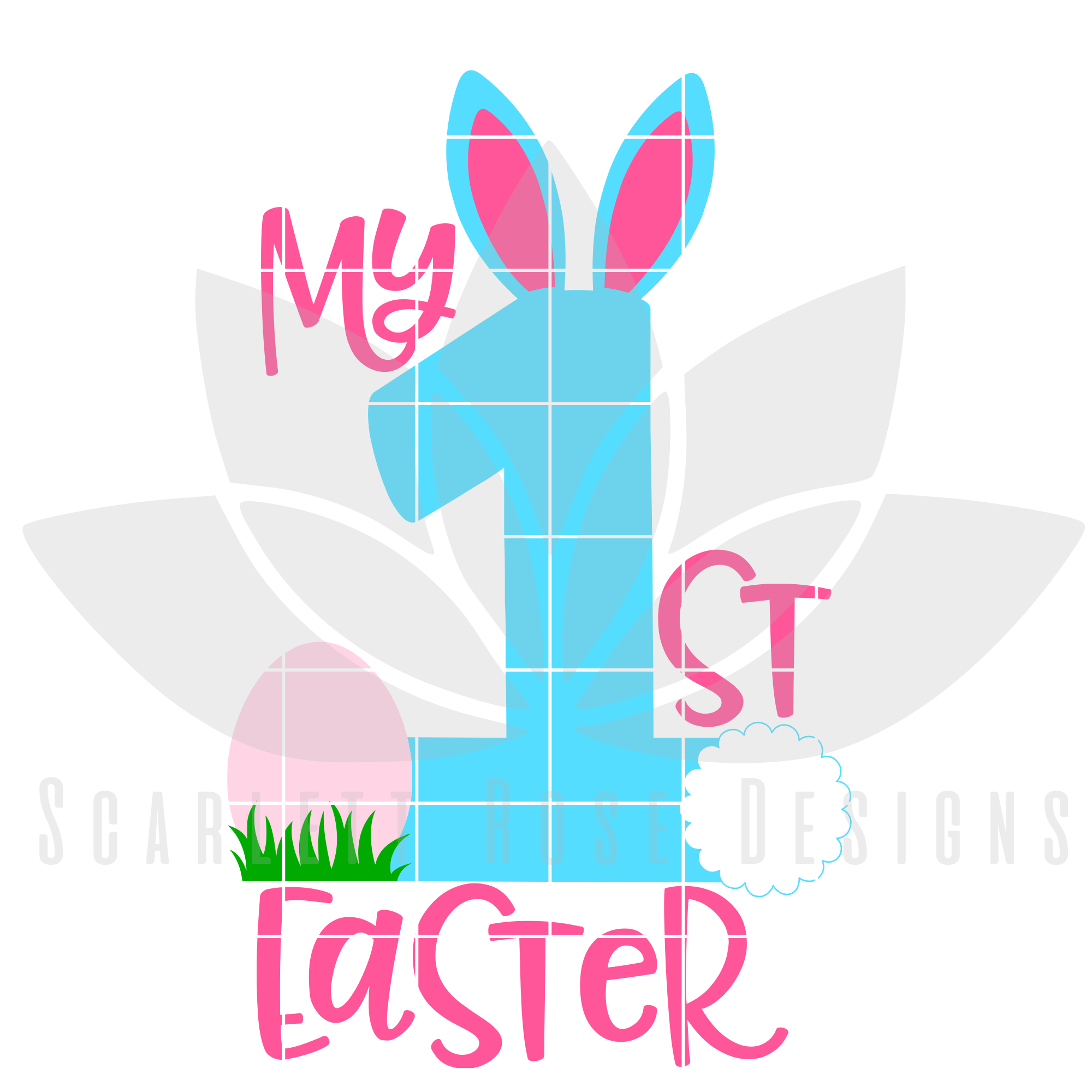 My First Easter Easter Bunny Svg Dxf Cut File Scarlett Rose Designs