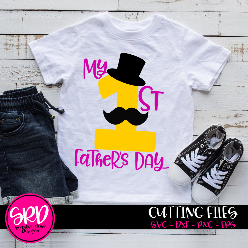 My First Fathers Day, SVG, DXF cut file - Scarlett Rose Designs