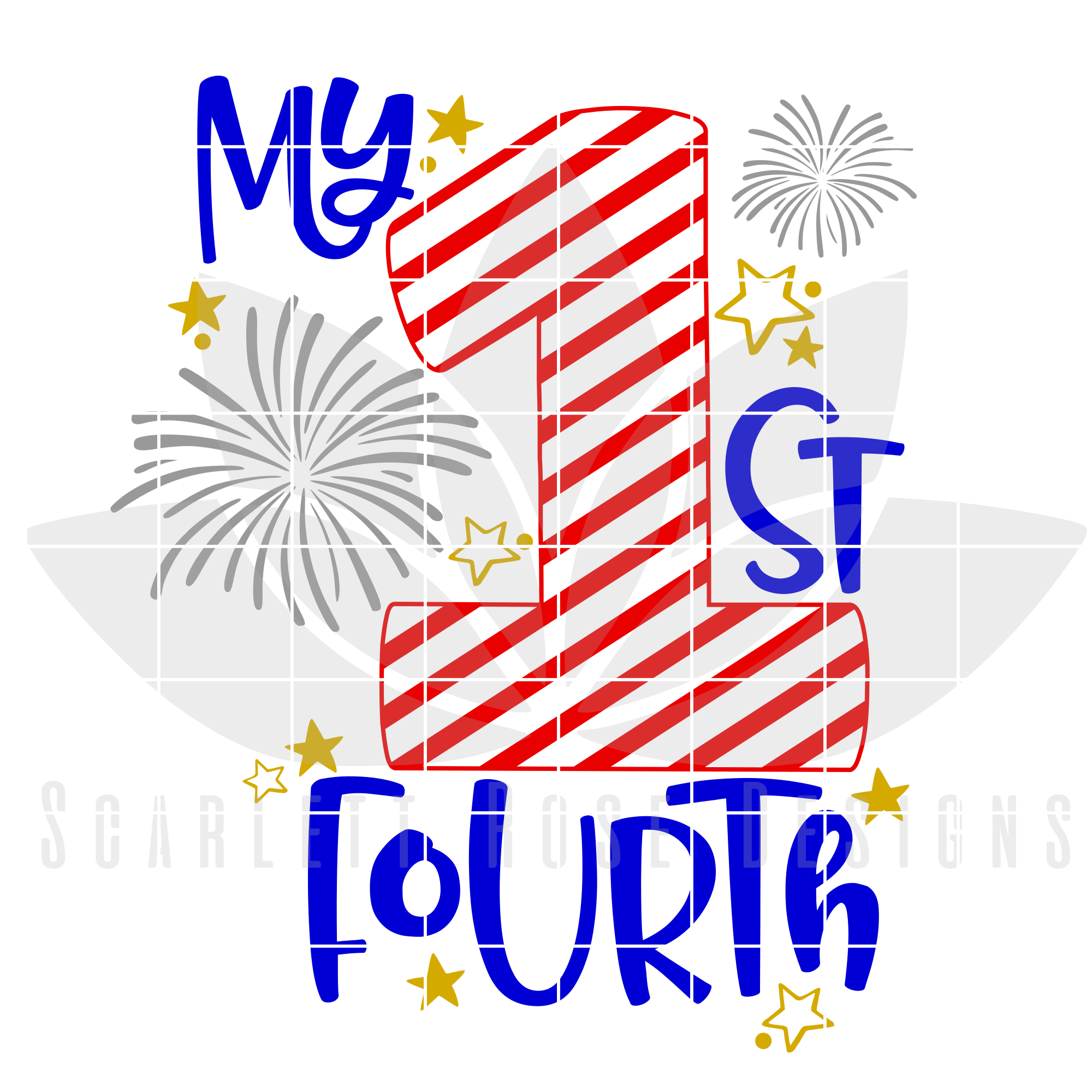 My First Fourth of July SVG, DXF cut file - Scarlett Rose ...