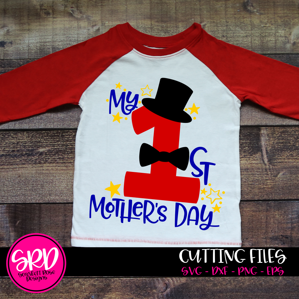 My First Mothers Day, SVG, DXF cut file - Scarlett Rose Designs