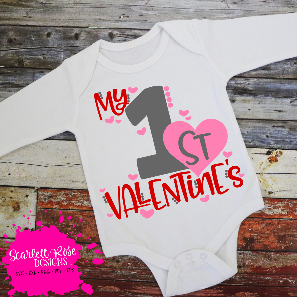 Download My First Valentine's Day SVG, DXF cut file - Scarlett Rose ...