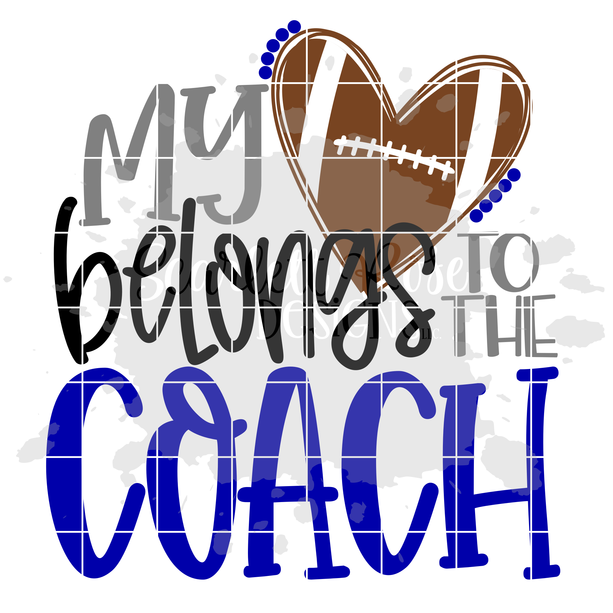 Download Sports Svg My Heart Belongs To The Coach Football Svg Cut File Scarlett Rose Designs