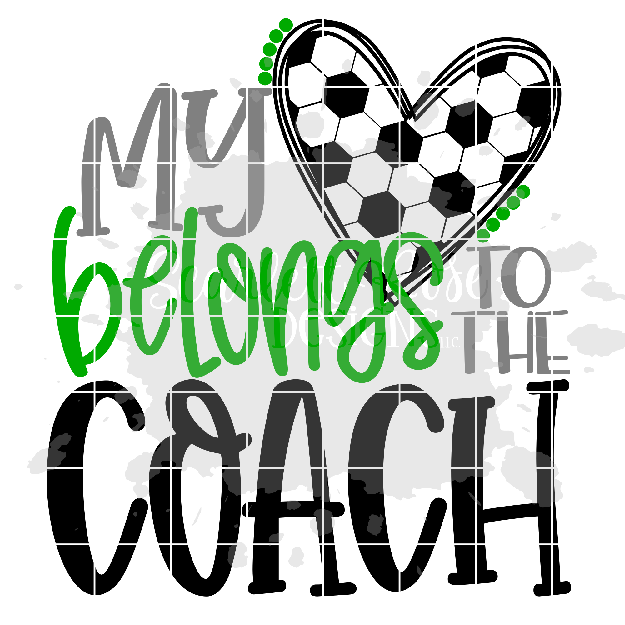 Soccer Svg My Heart Belongs To The Coach Soccer Svg Cut File Scarlett Rose Designs