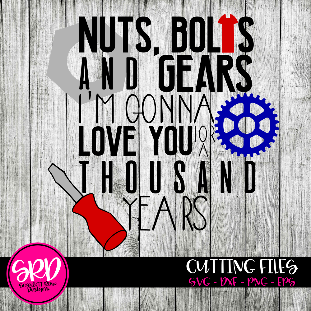 Download Father's Day, Best Dad SVG cut file, Nuts, Bolts and Gears ...