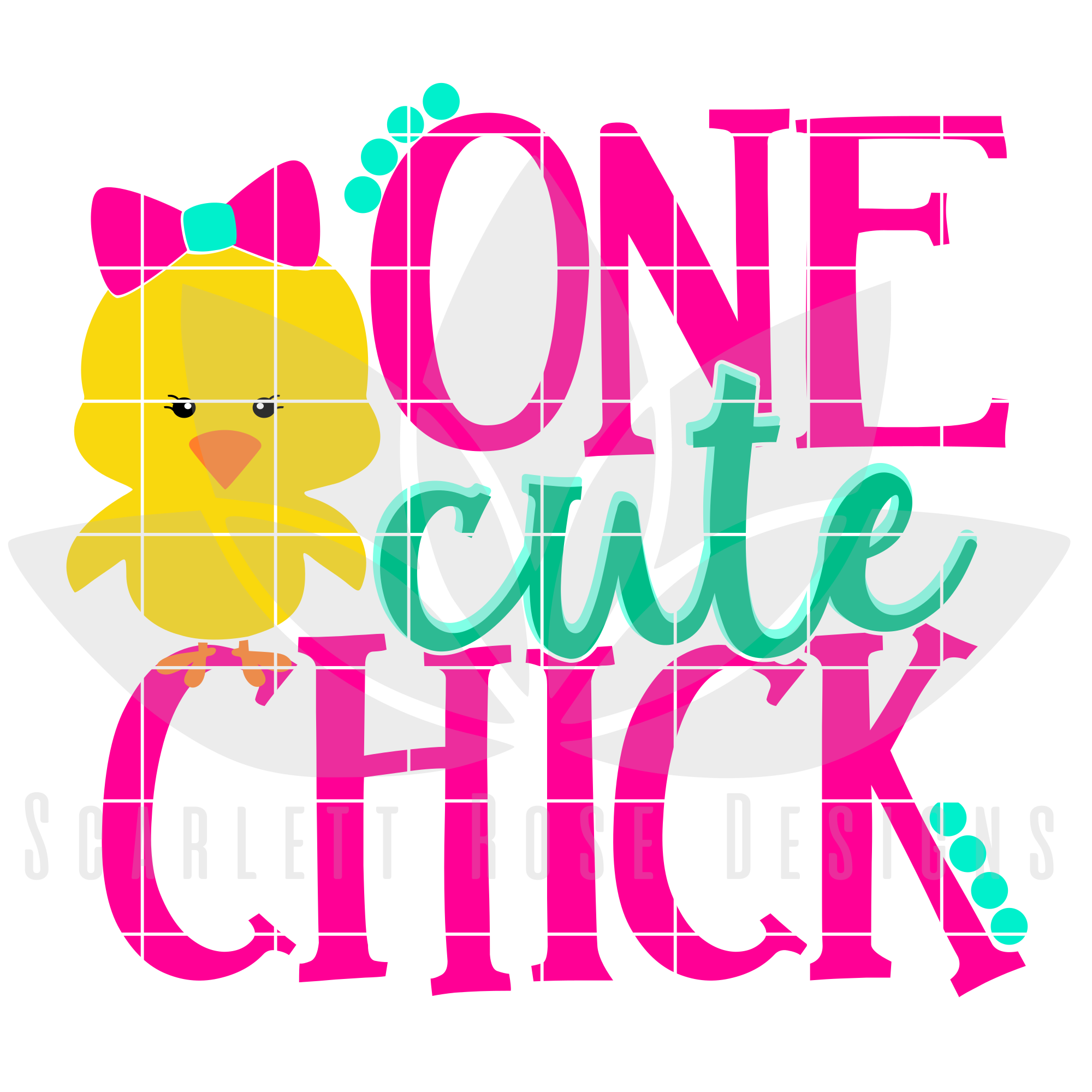 Download Easter SVG, One Cute Chick cut file - Scarlett Rose Designs