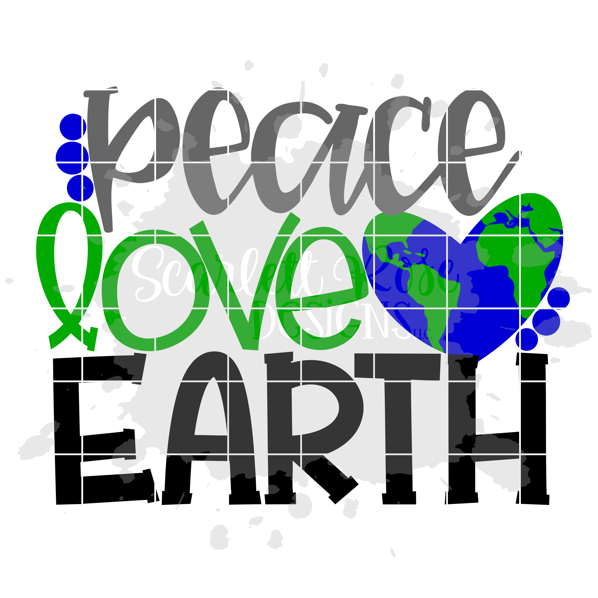 Download Earth Day SVG, Peace Love Earth SVG cut file - Scarlett ...